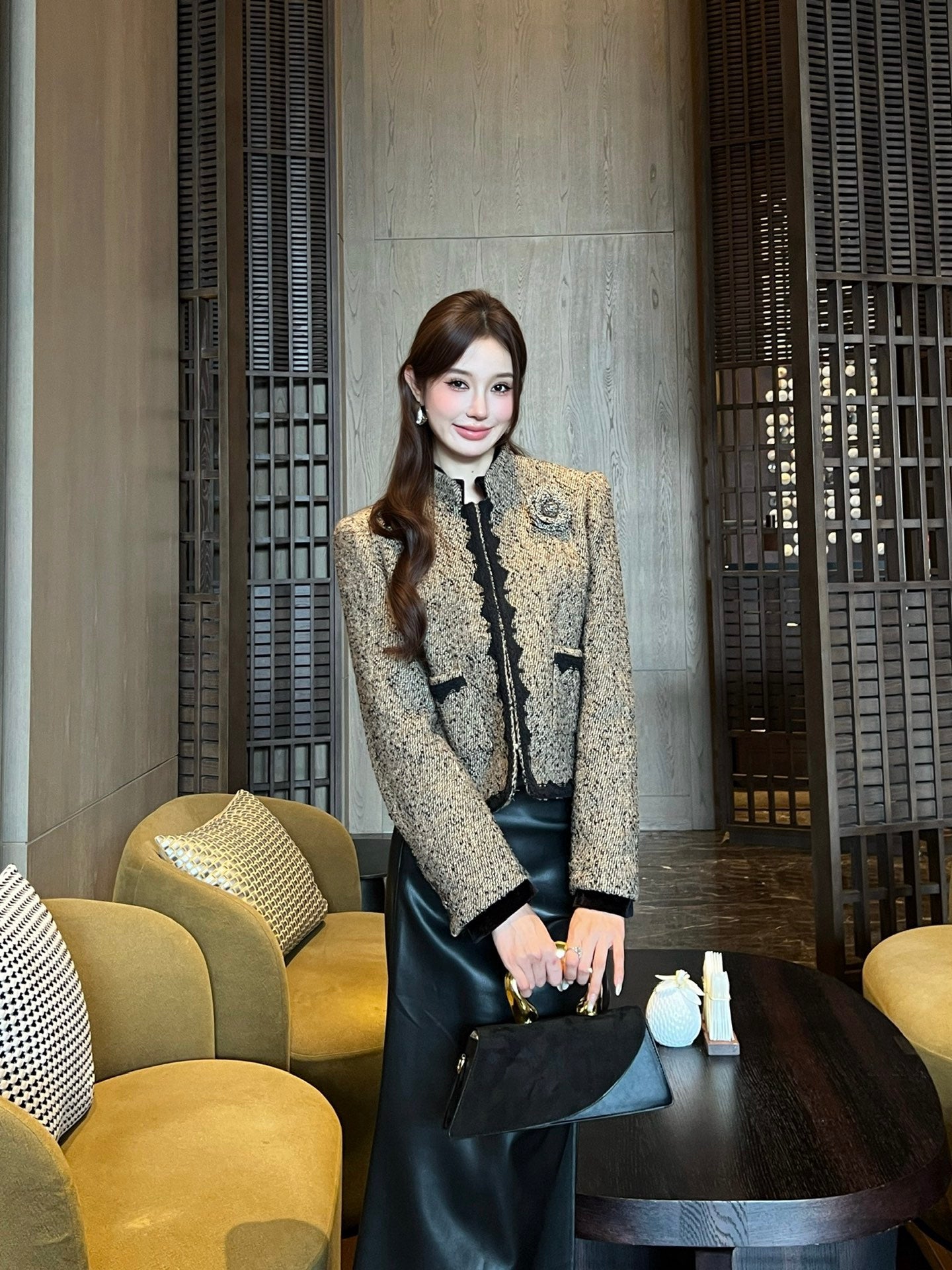 26SS NEW woven tweed jacket