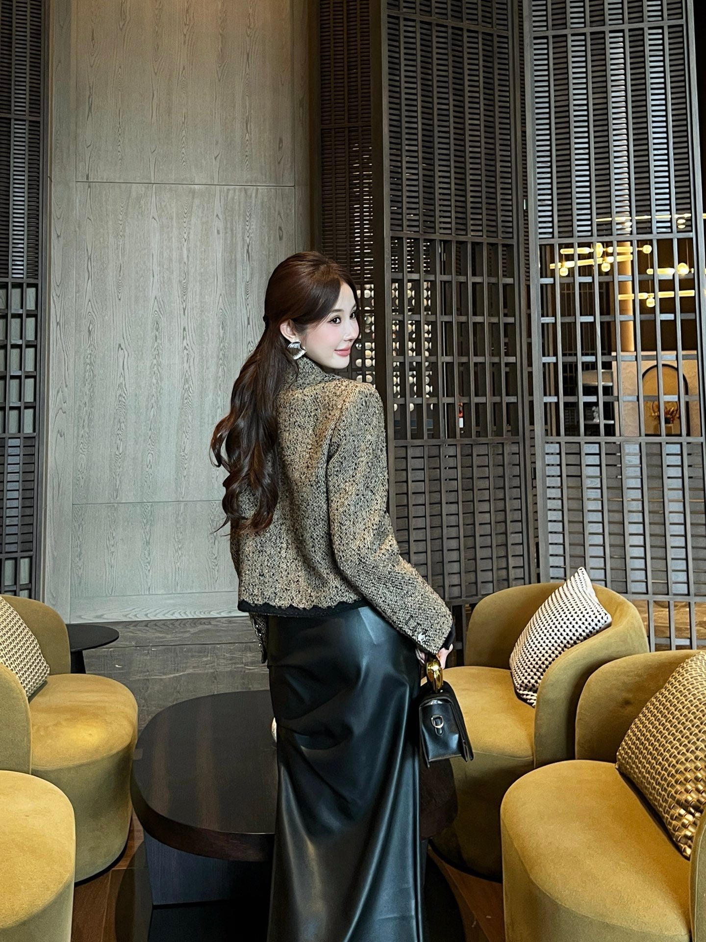 26SS NEW woven tweed jacket