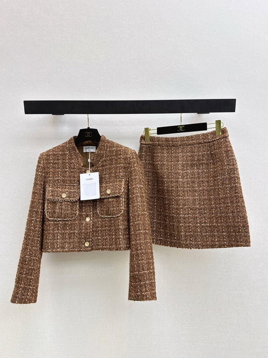 26SS NEW woven jacket skirts sets