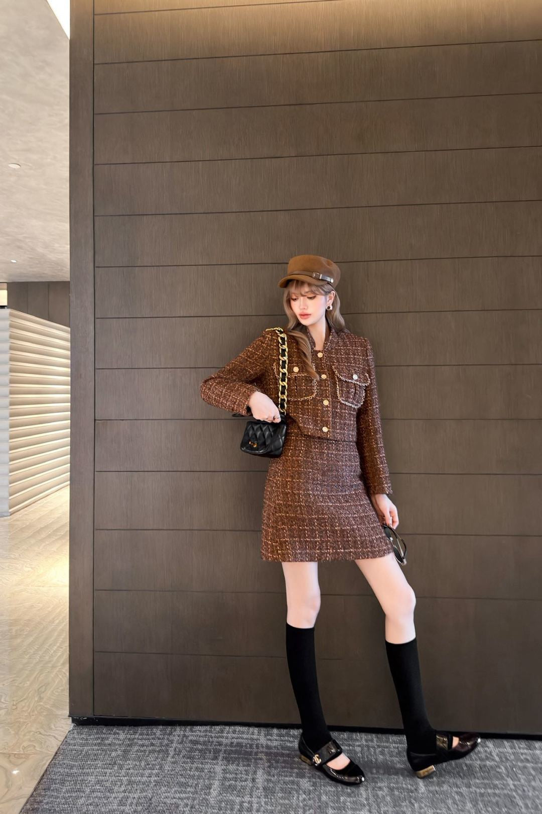 26SS NEW woven jacket skirts sets
