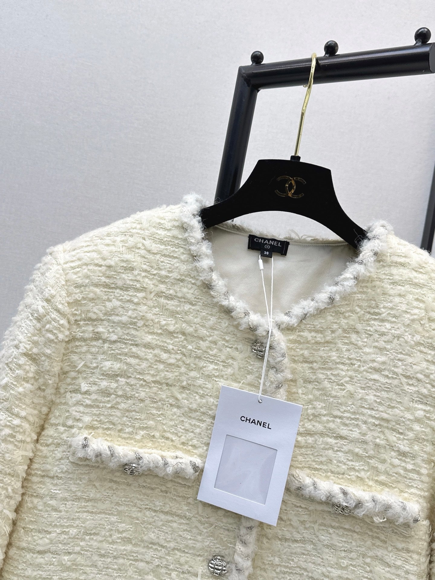 26SS NEUE gewebte Tweed-Jacke