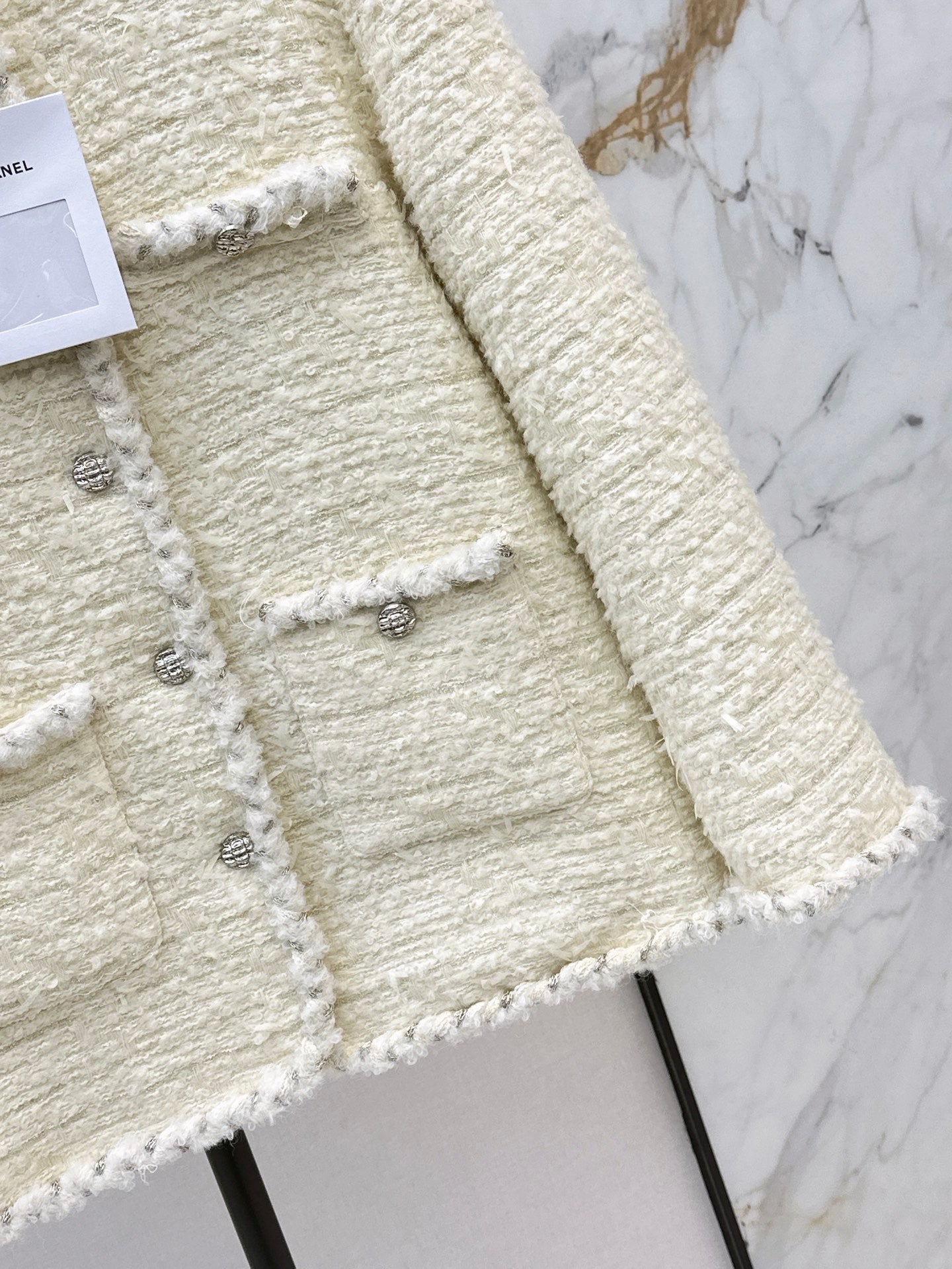 26SS NEUE gewebte Tweed-Jacke