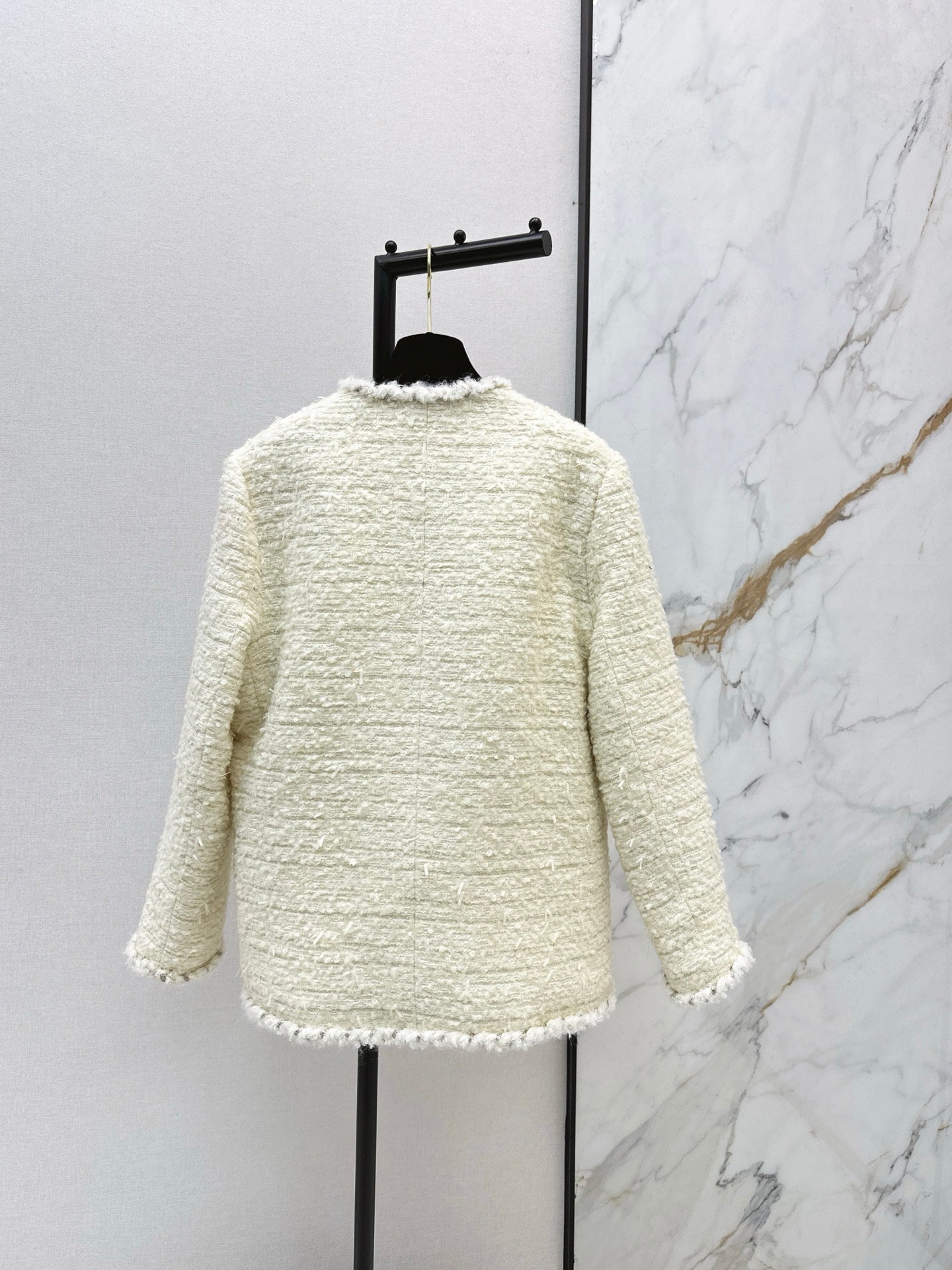 26SS NEUE gewebte Tweed-Jacke
