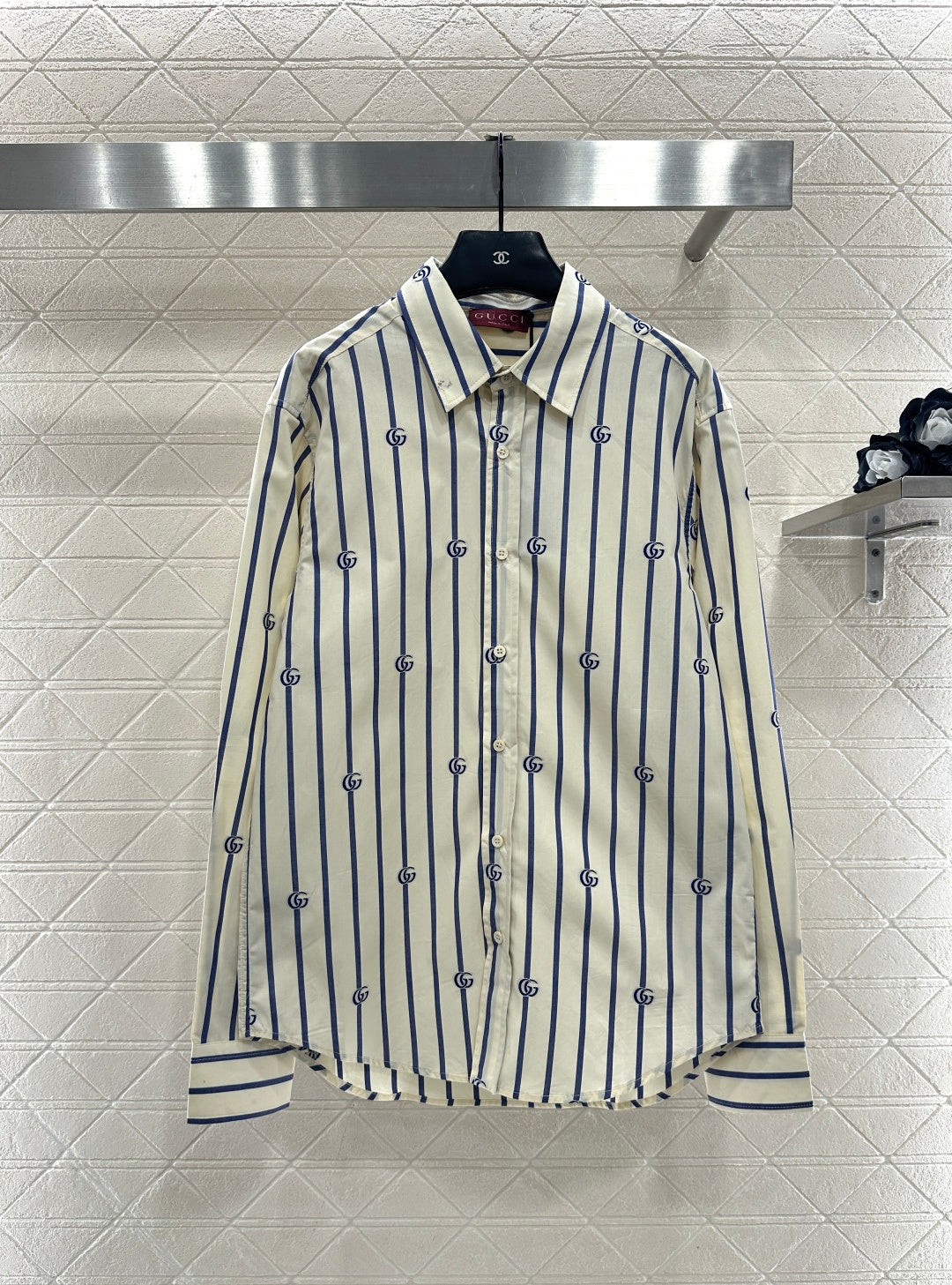 26SS NEW Lapel Striped blouse