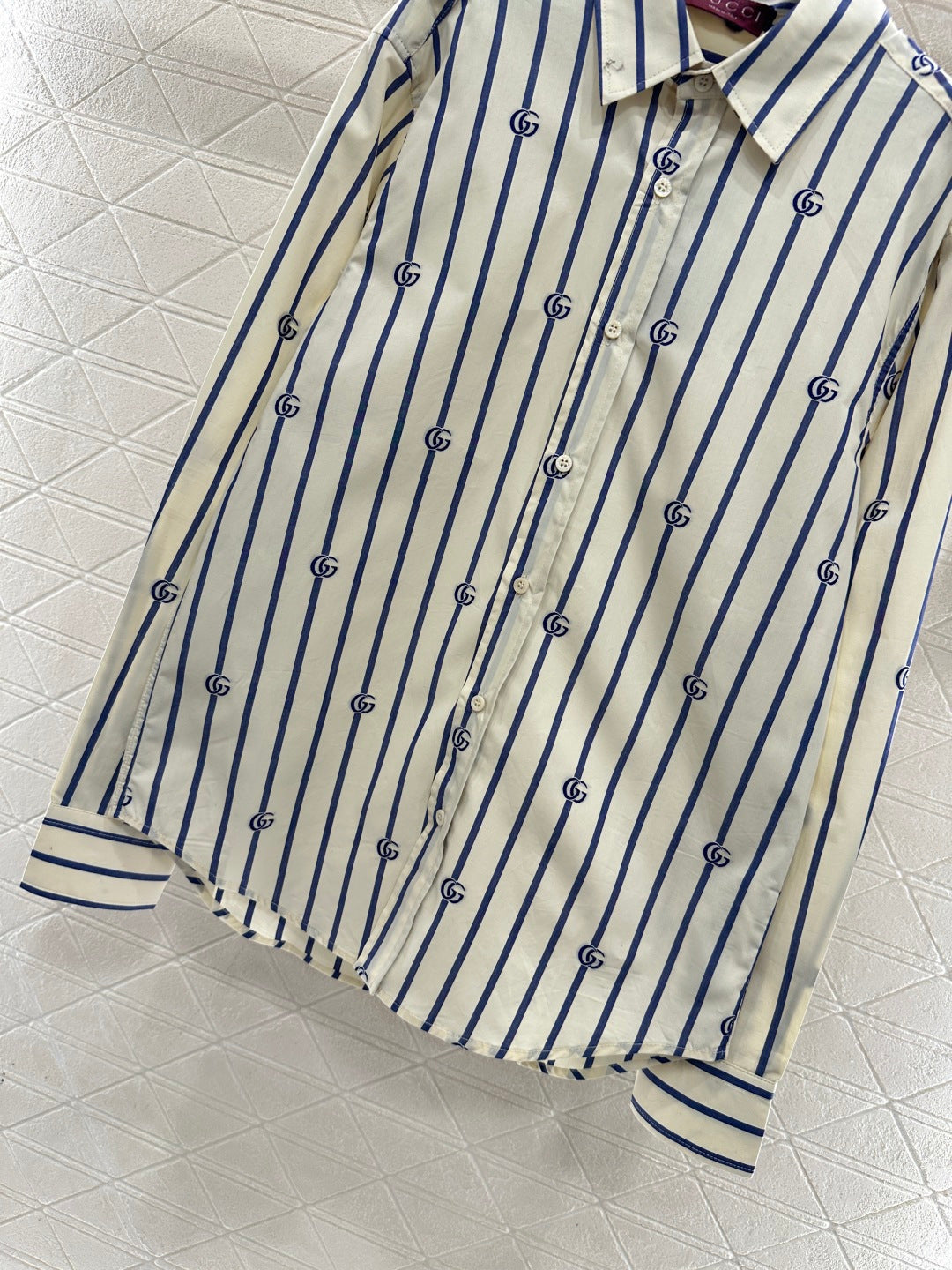 26SS NEW Lapel Striped blouse