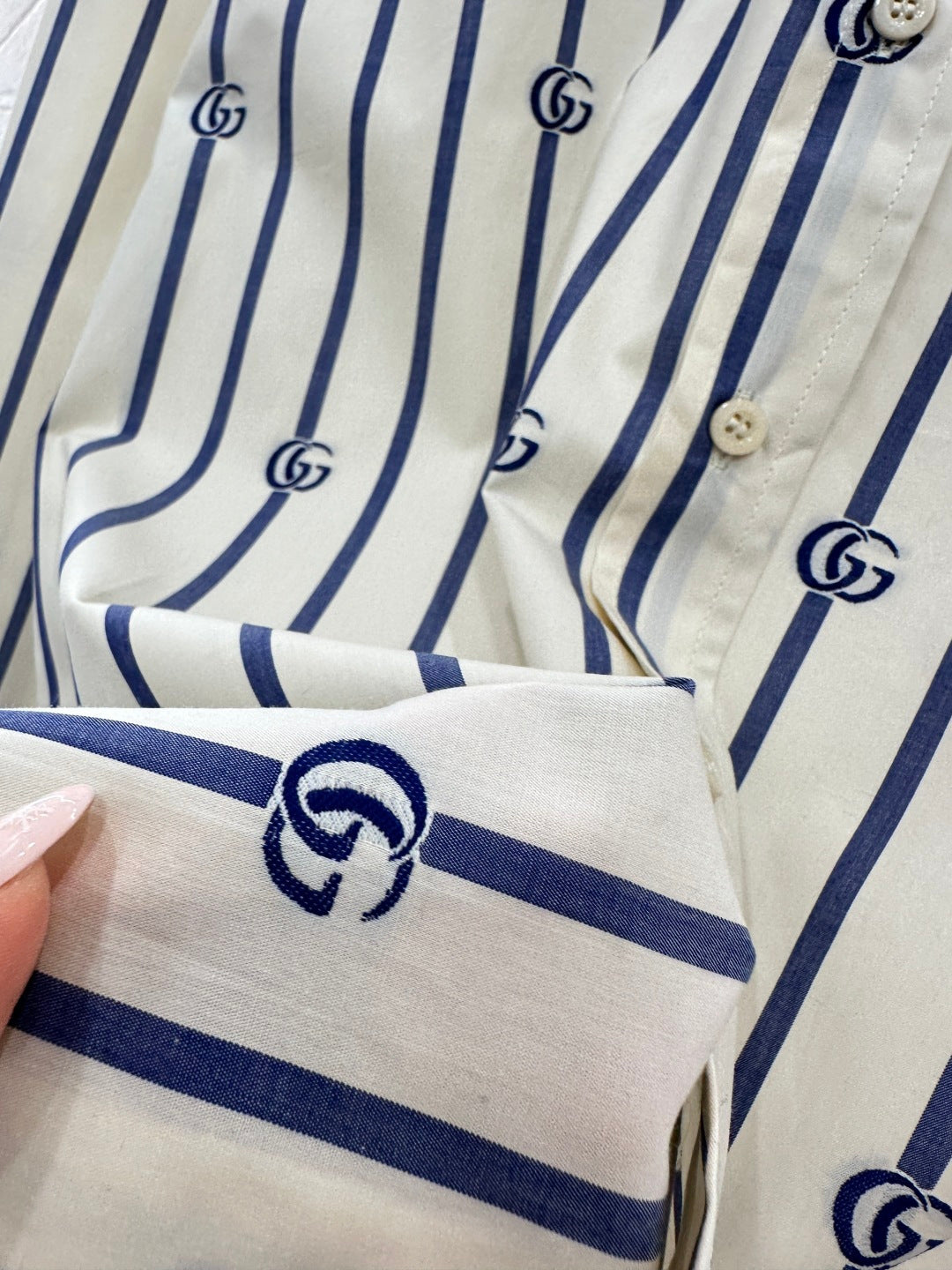 26SS NEW Lapel Striped blouse