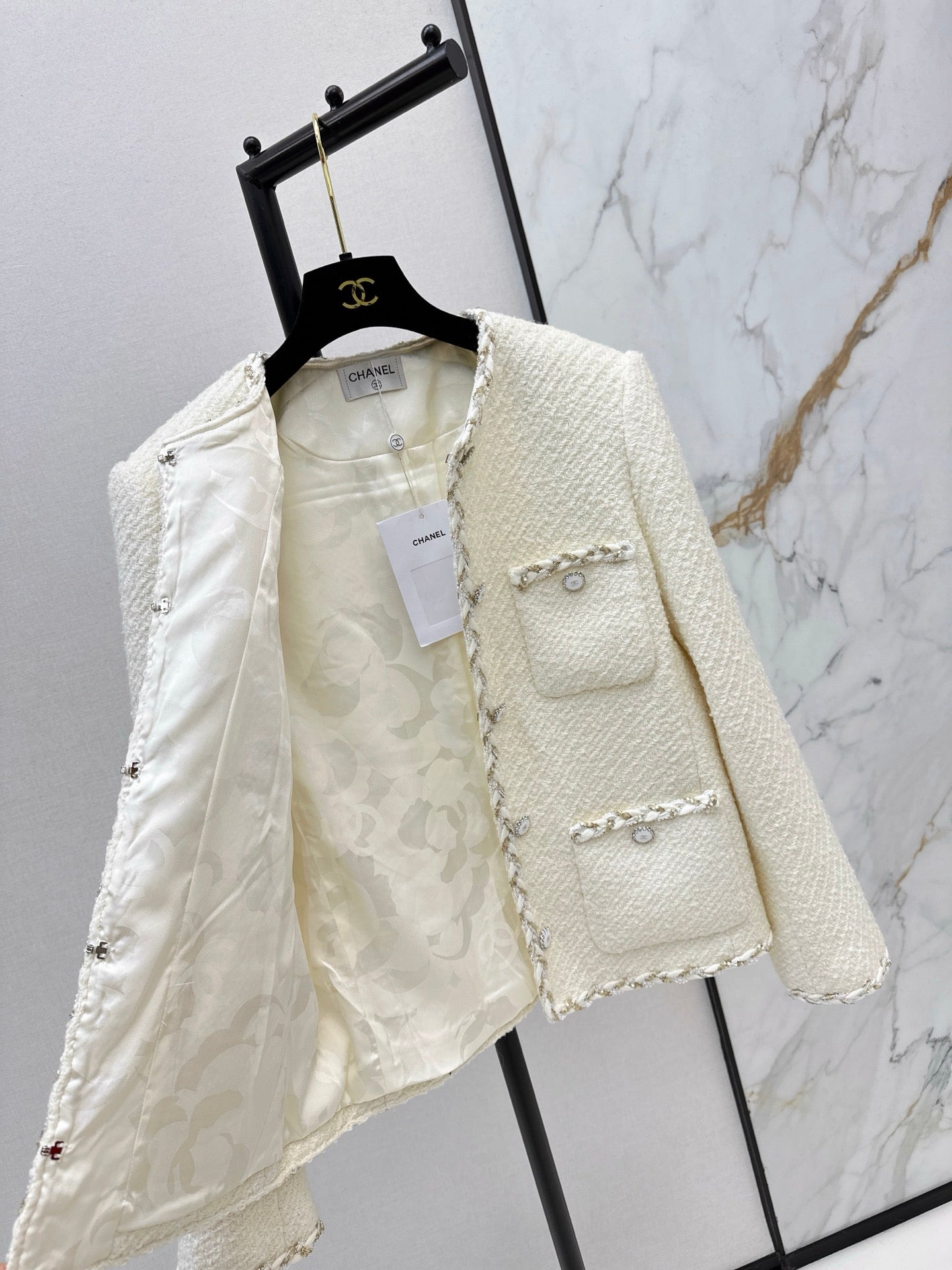 26SS NEW woven tweed jacket
