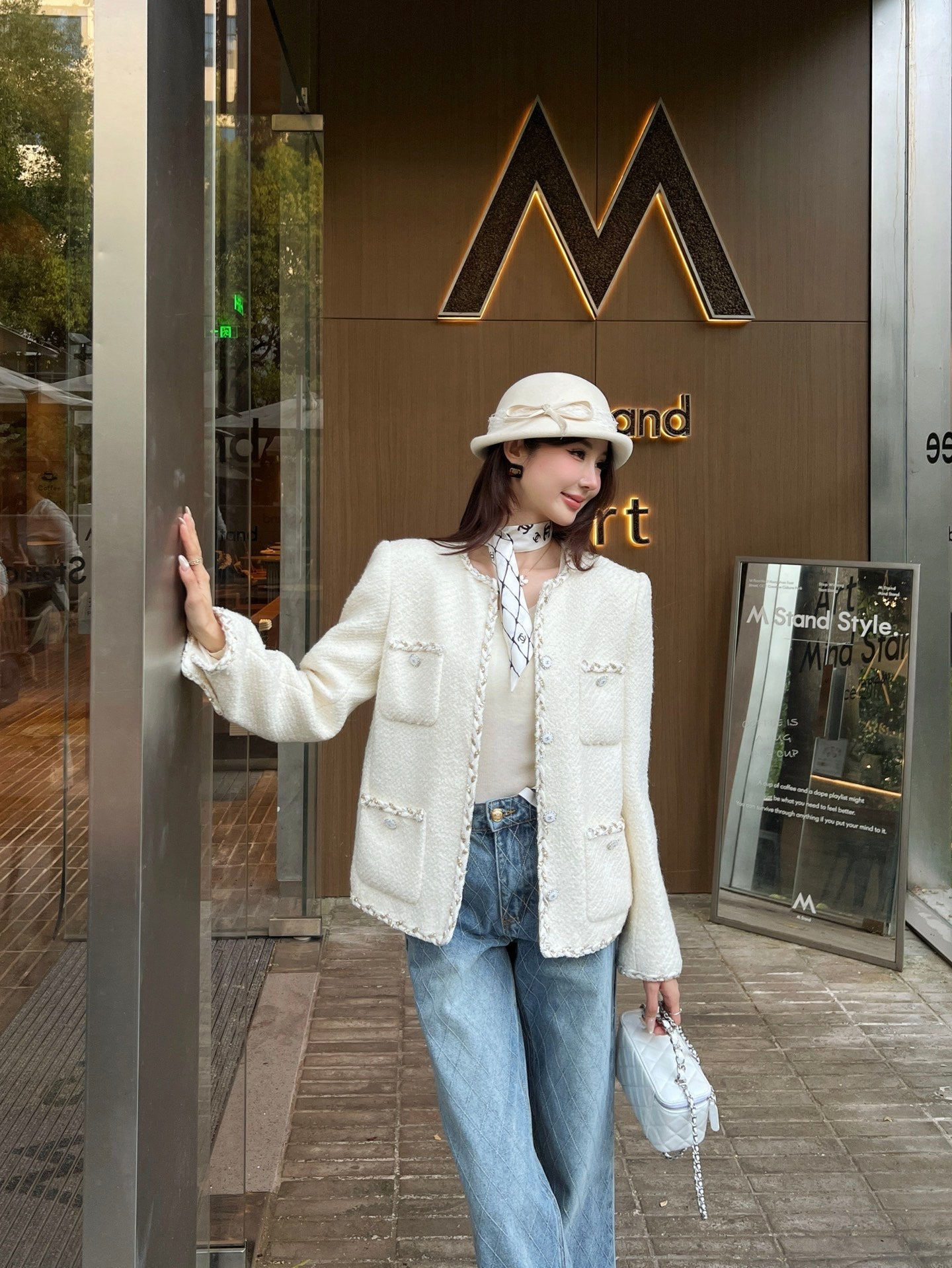 26SS NEW woven tweed jacket