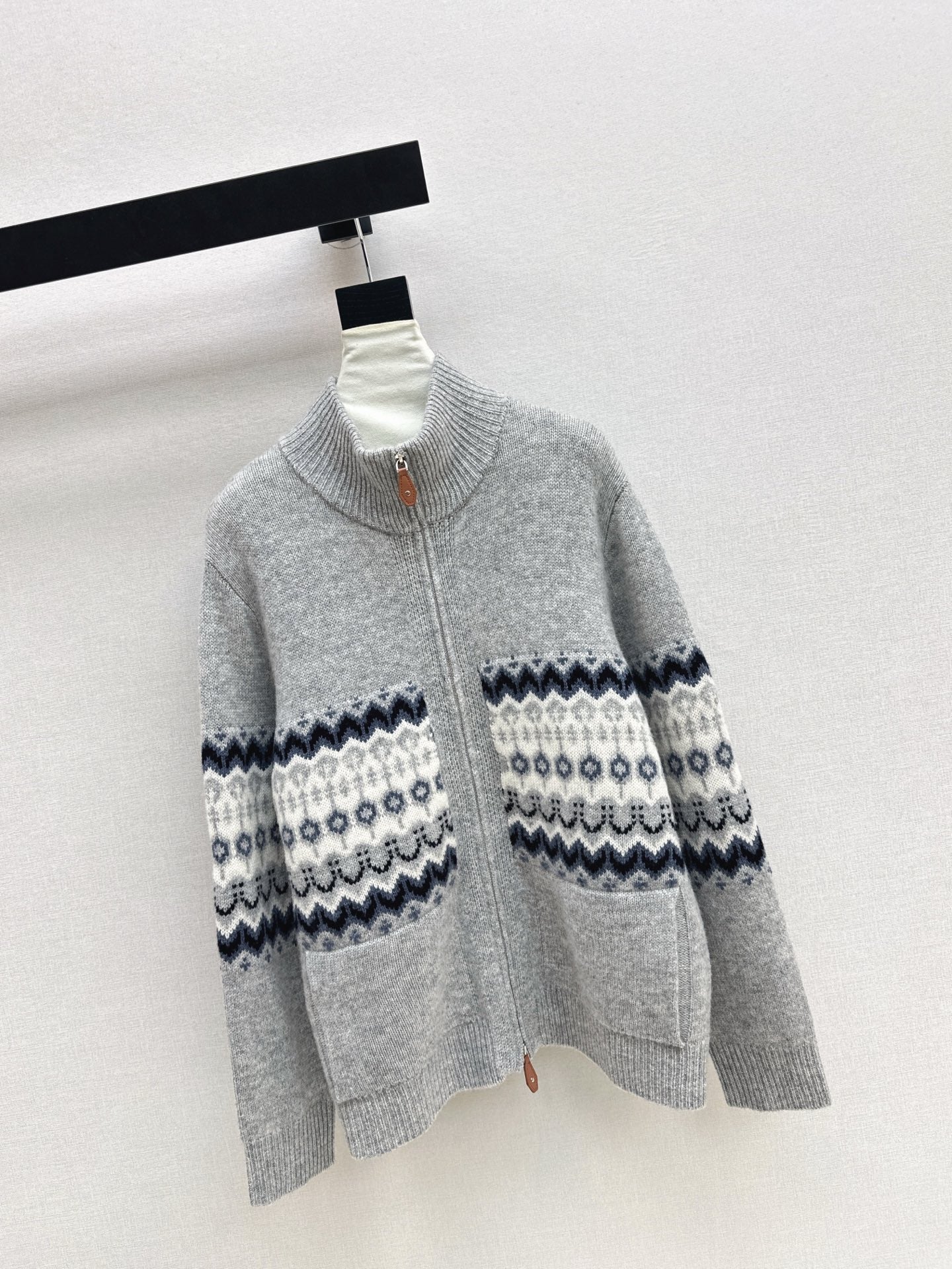 26SS NEUER Fair Isle Jacquard Cardigan