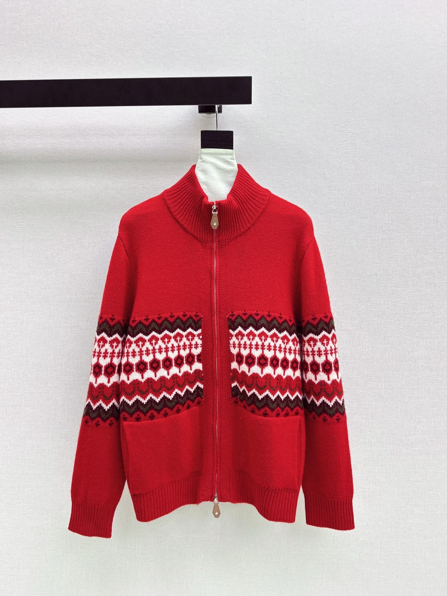 26SS NEUER Fair Isle Jacquard Cardigan