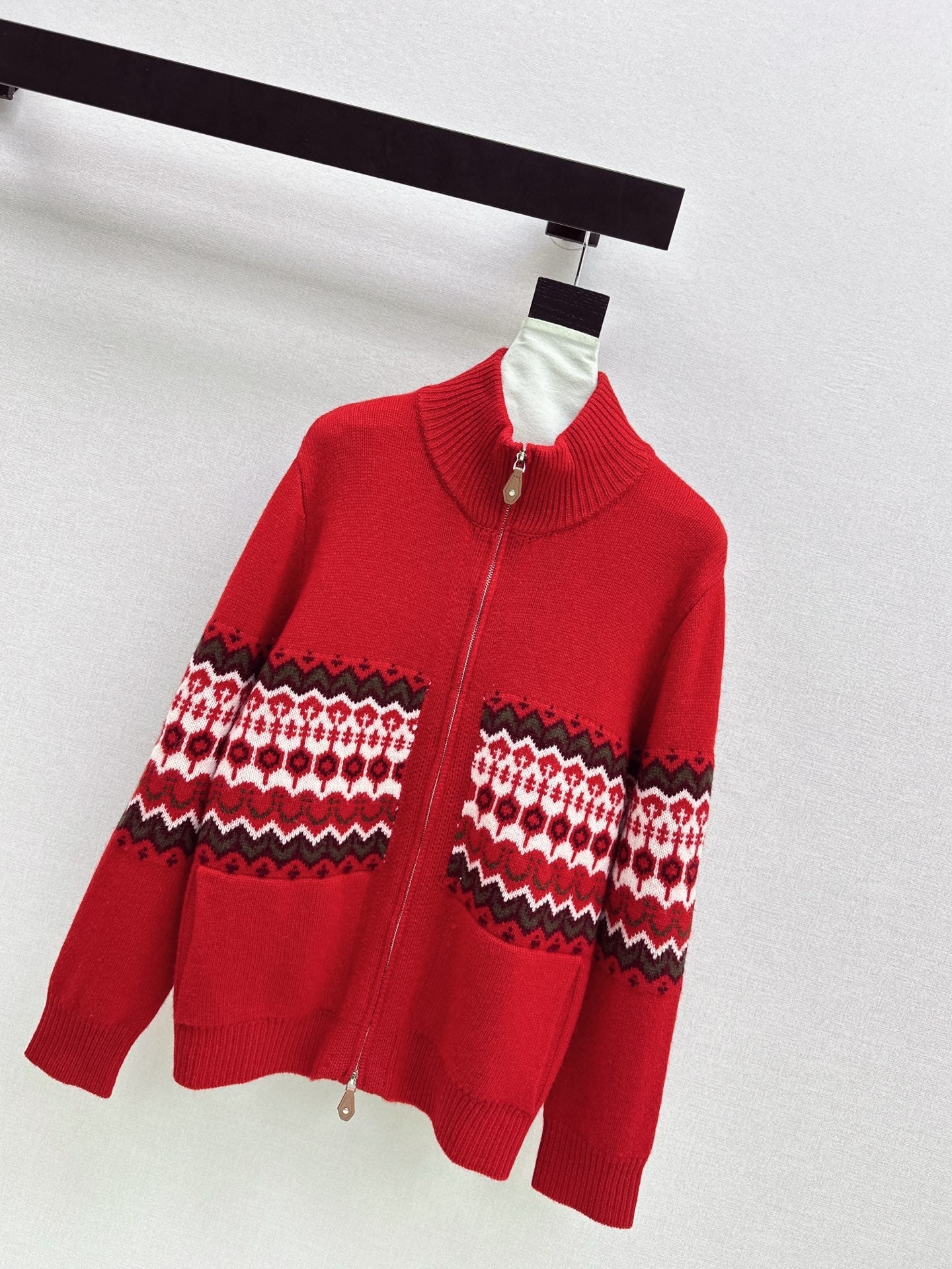 26SS NEUER Fair Isle Jacquard Cardigan