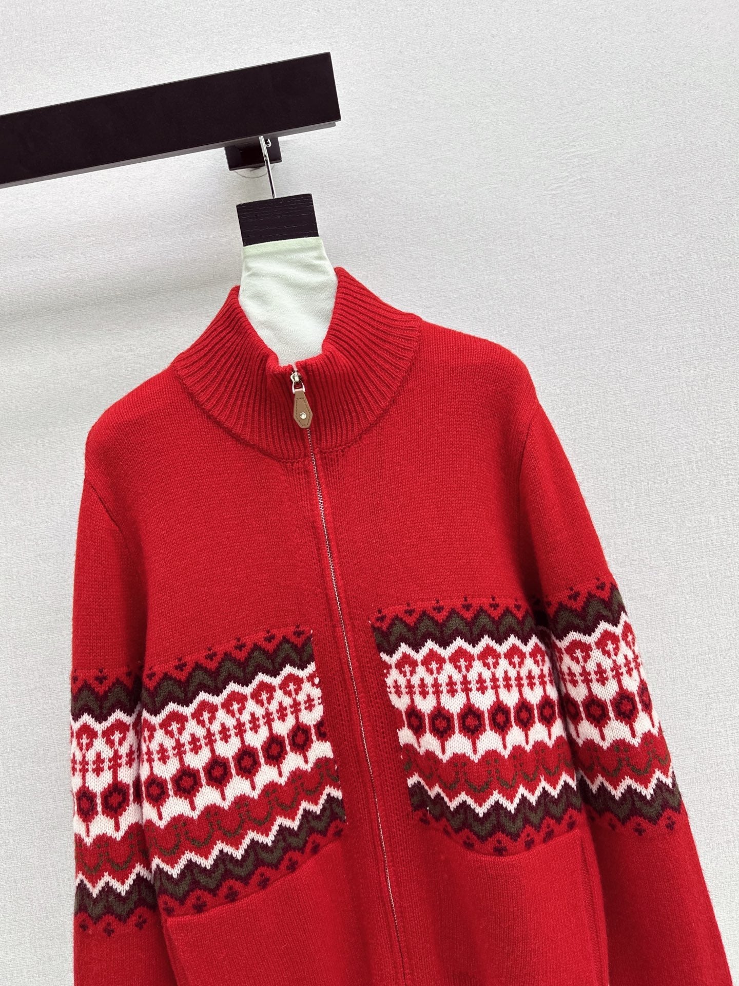 26SS NEUER Fair Isle Jacquard Cardigan