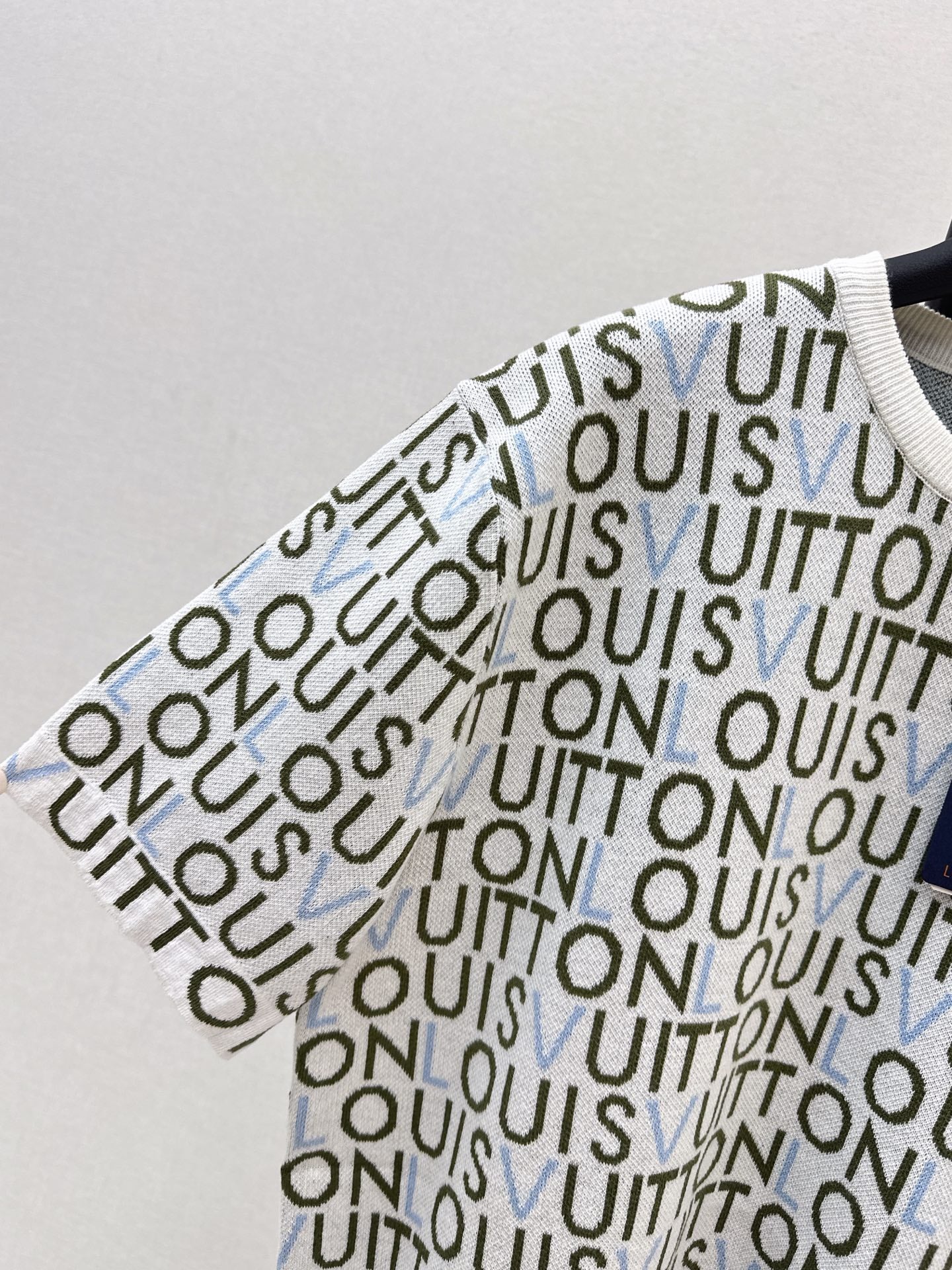 26SS NEUES Jacquard-Strick-T-Shirt