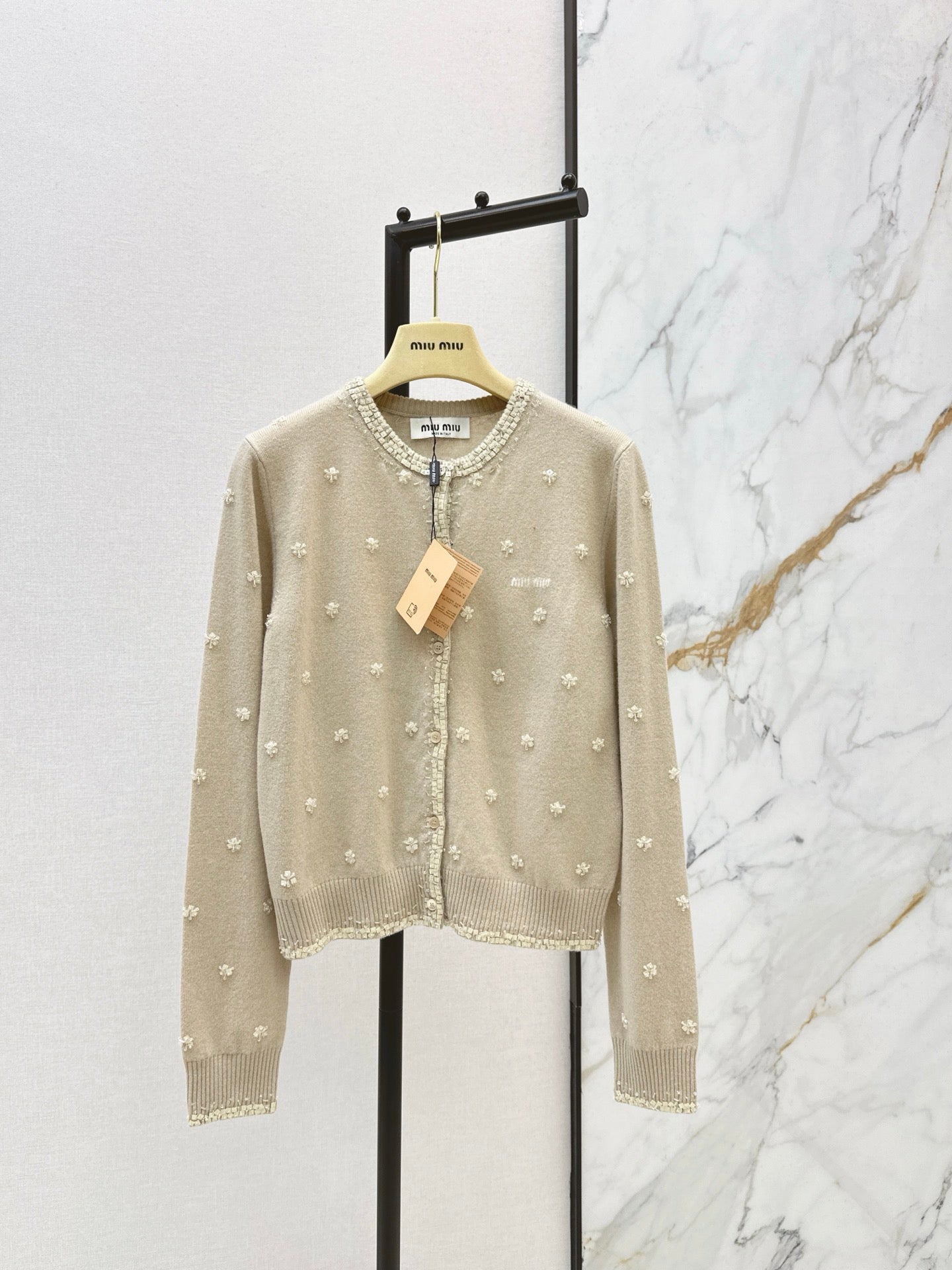 26SS NEW beading flower cardigan