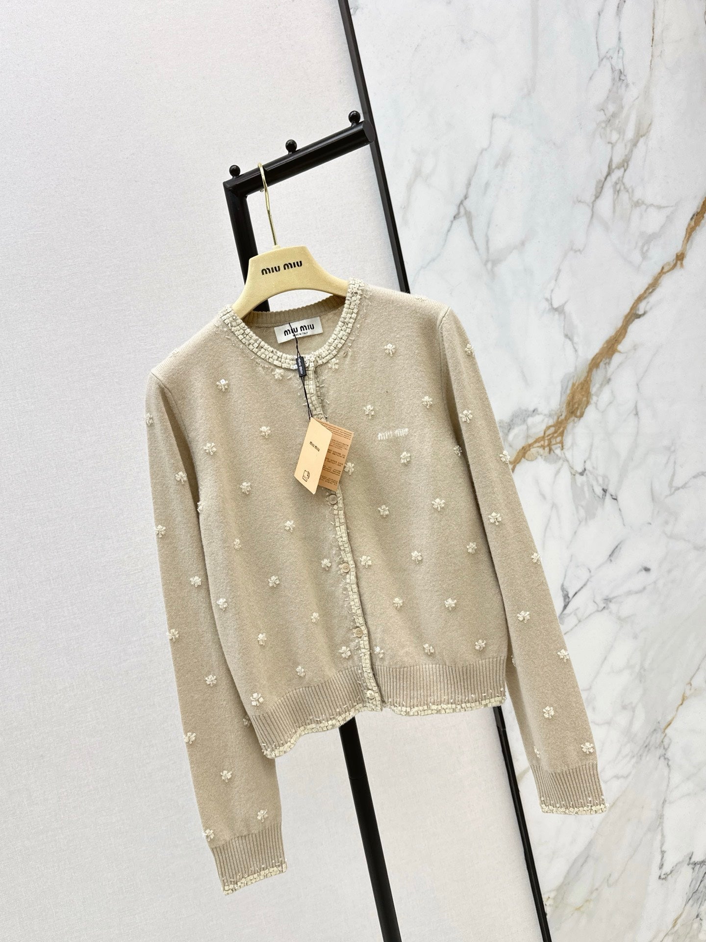 26SS NEW beading flower cardigan