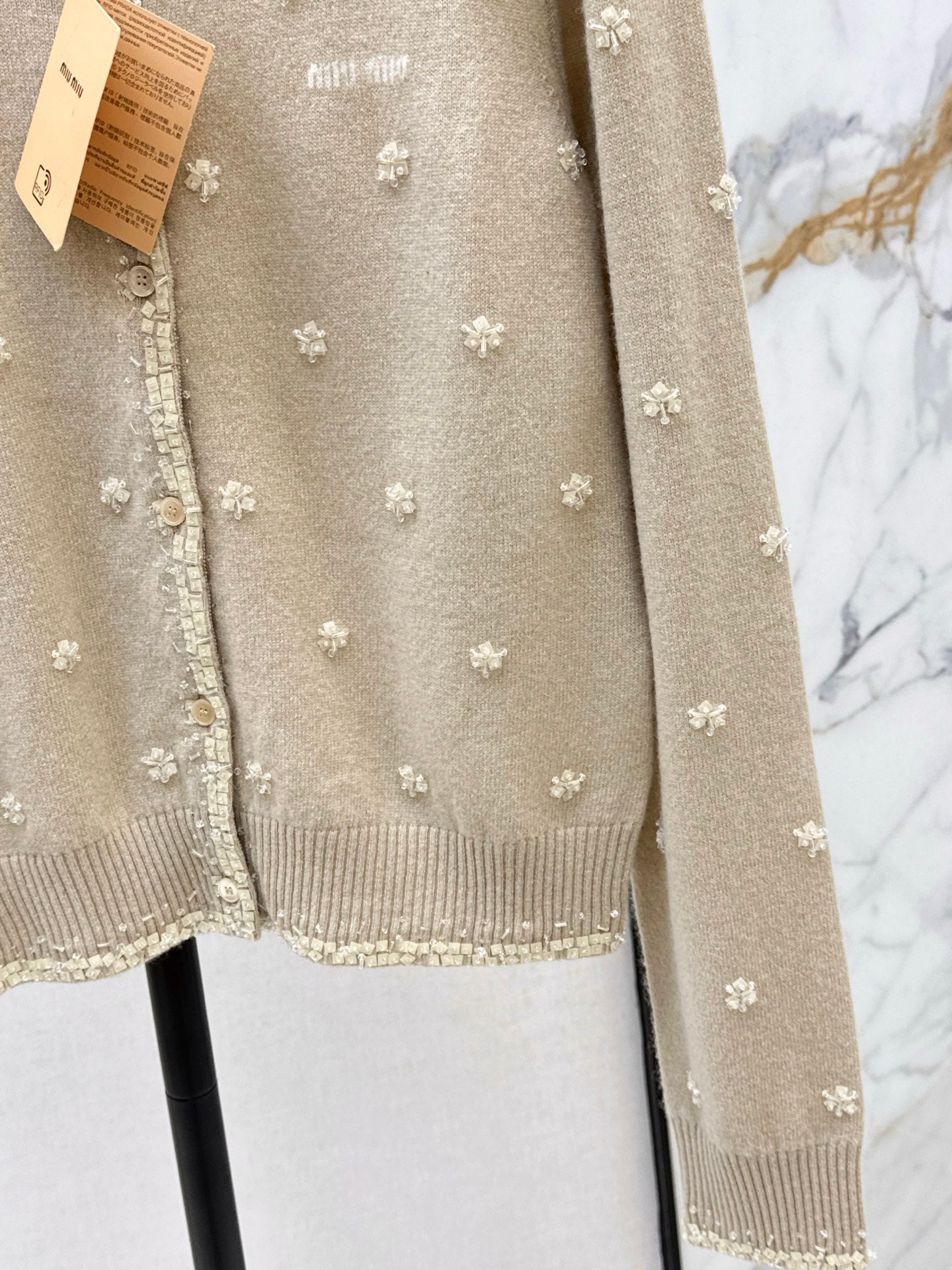 26SS NEW beading flower cardigan