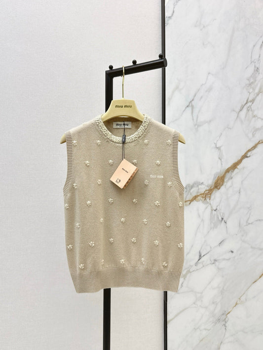 26SS NEW beading flower vest