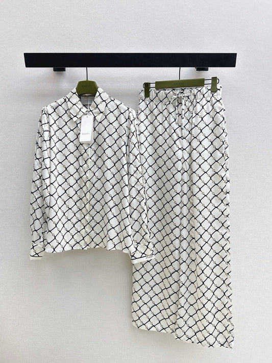 26SS NEW check shirts wide-leg set