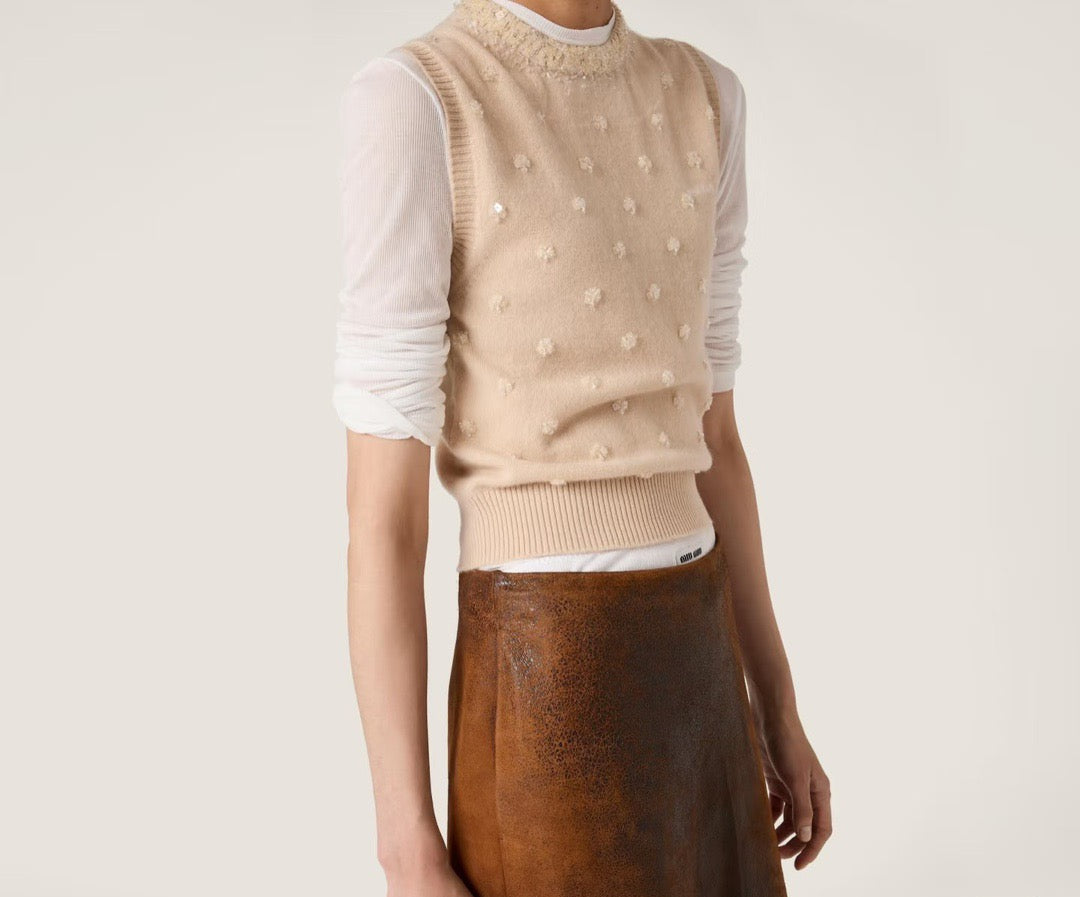 26SS NEW beading flower vest