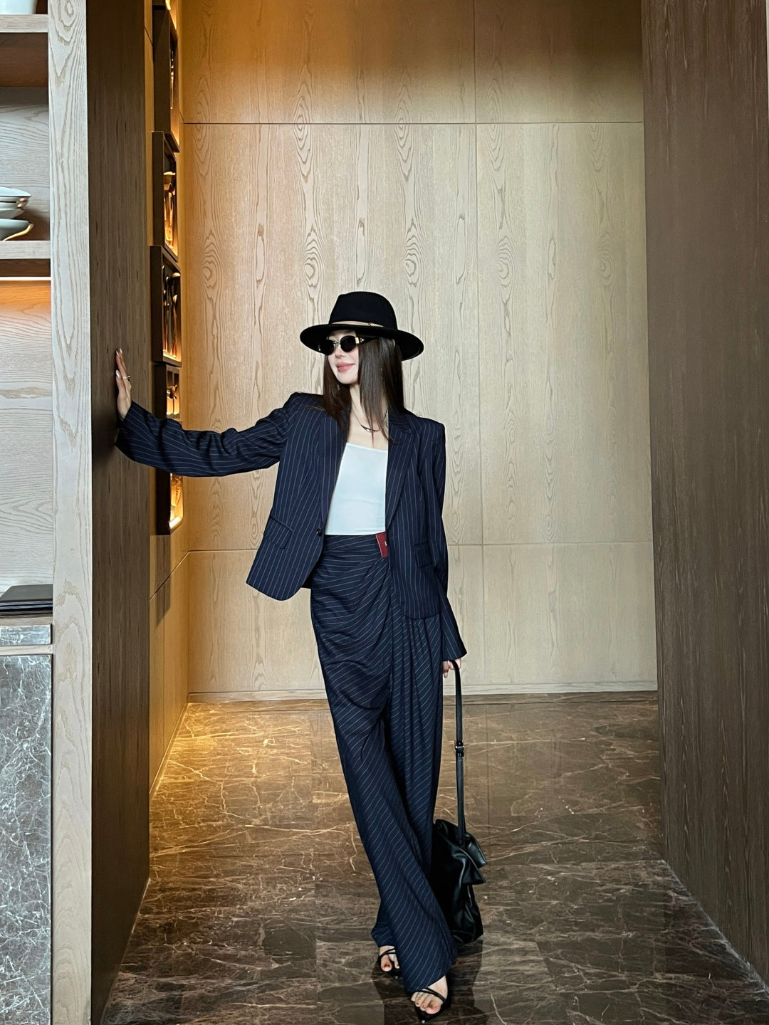 26SS NEW folds high-waist pants suits