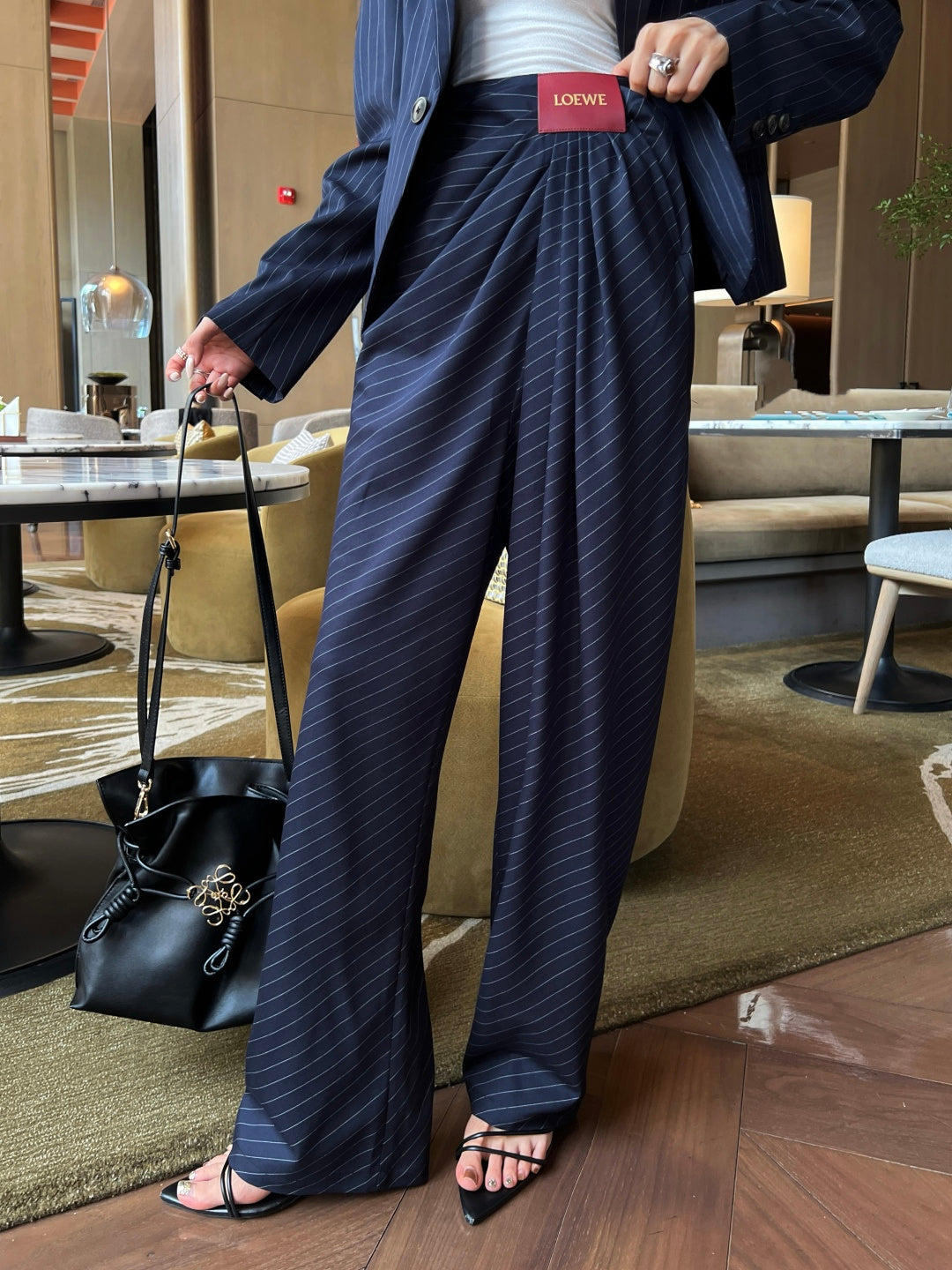 26SS NEW folds high-waist pants suits