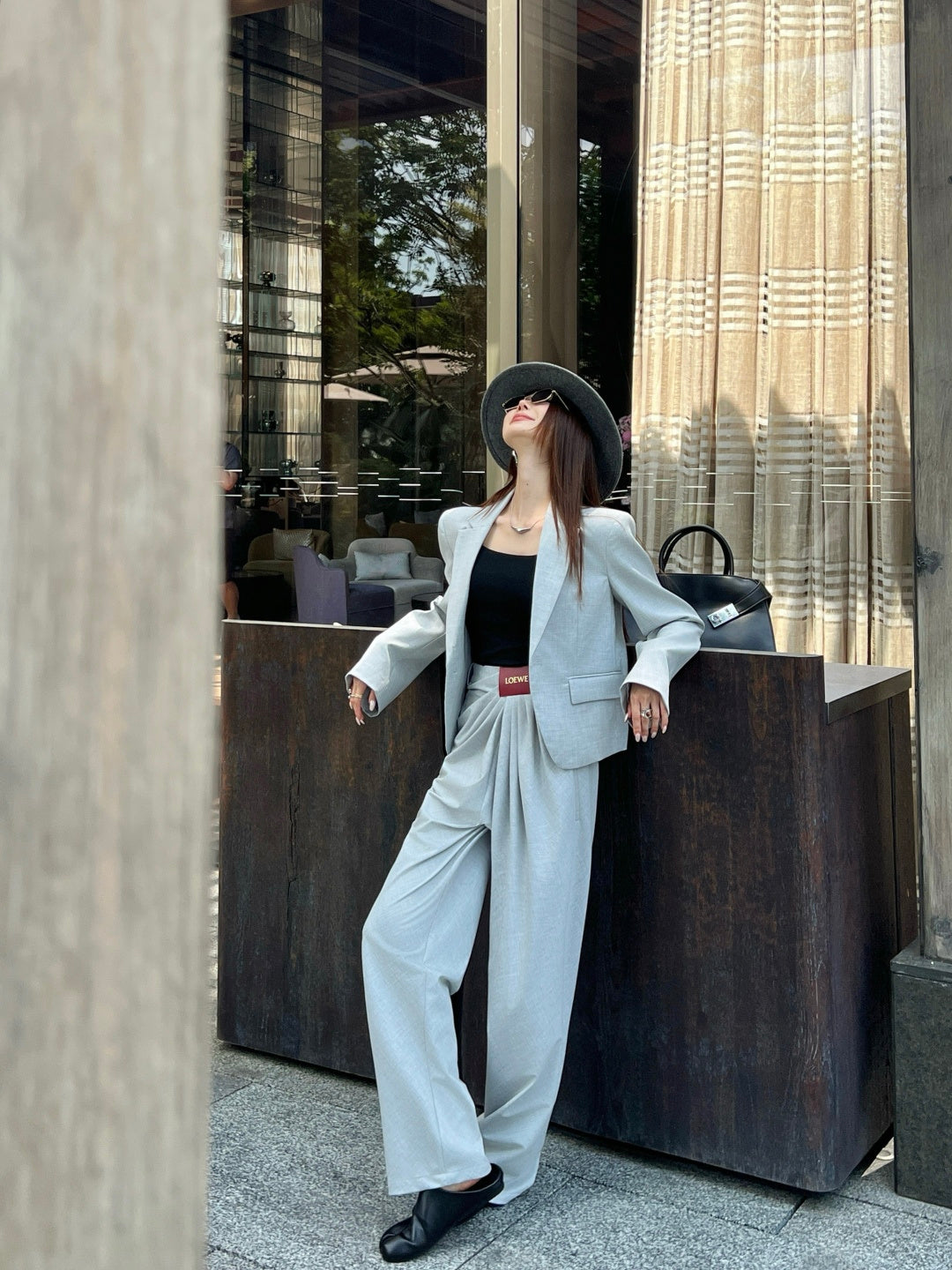 26SS NEW folds high-waist pants suits