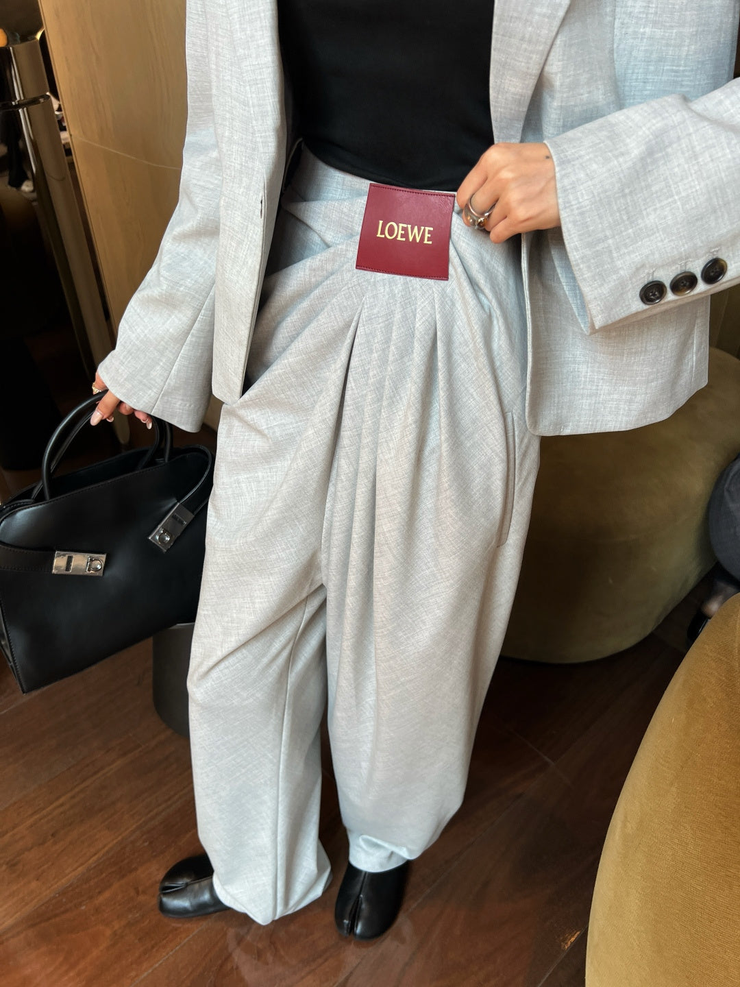 26SS NEW folds high-waist pants suits