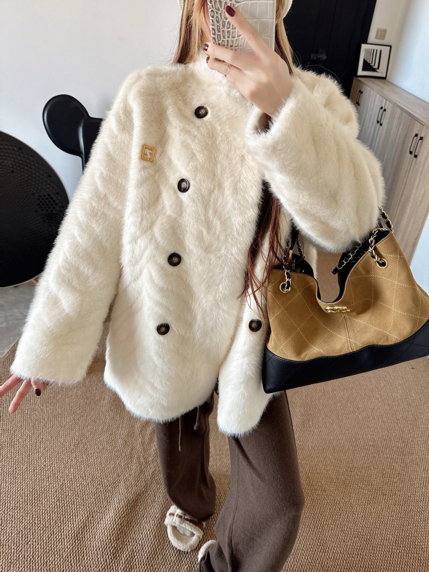 26SS NEW eco-friendly fur jacket