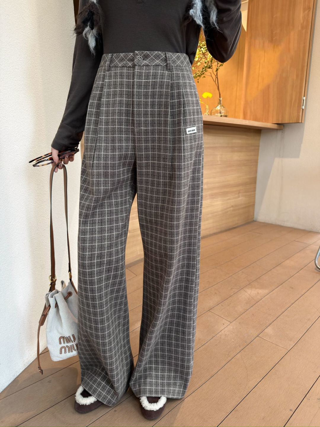 26SS NEUE karierte Hose