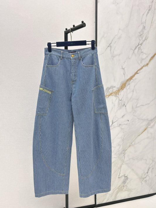 26SS NEW stripe wide-leg jeans