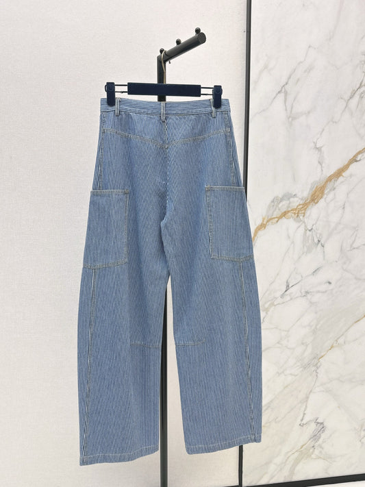 26SS NEW stripe wide-leg jeans