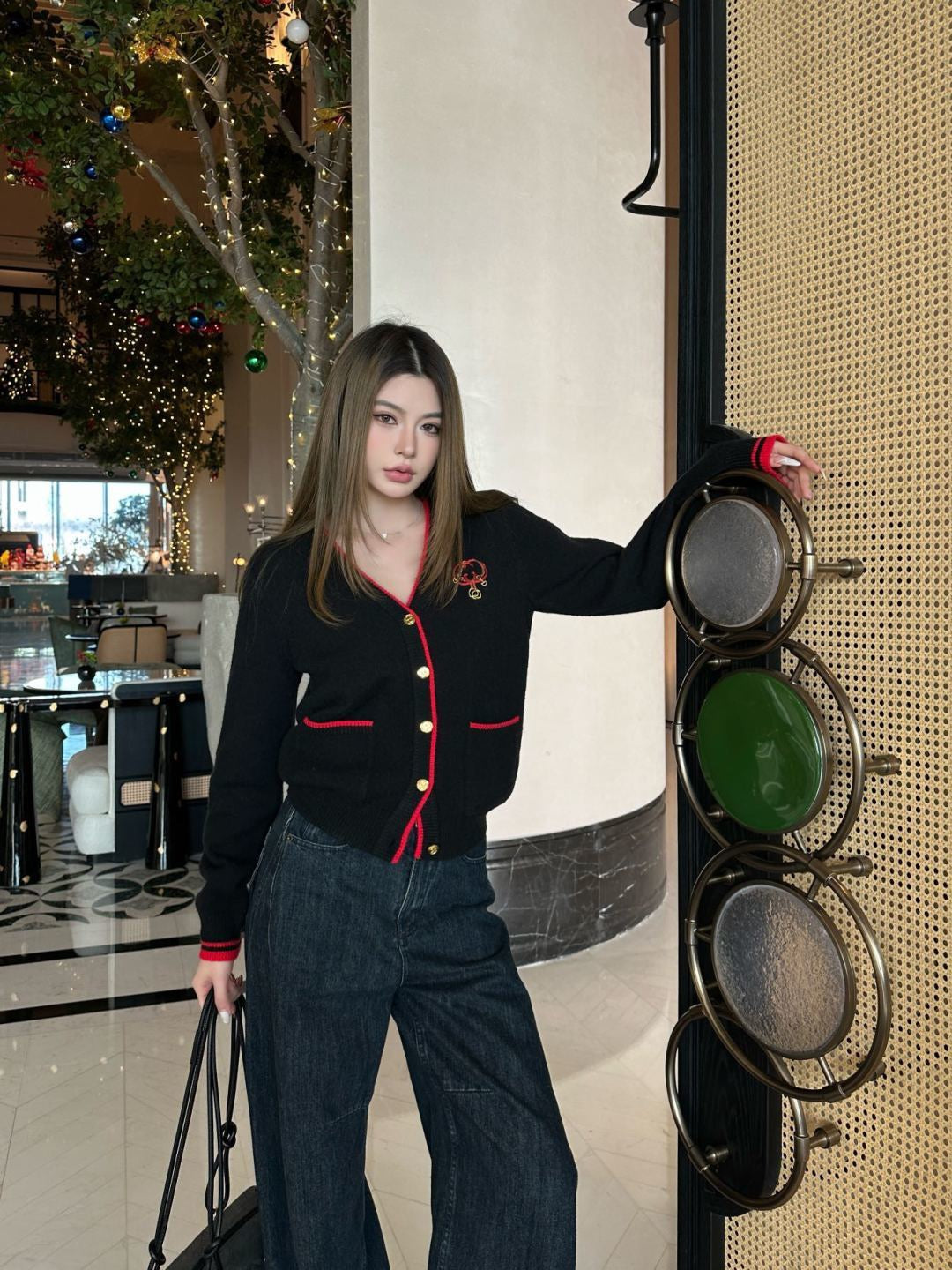 26SS NEUER V-Ausschnitt Cardigan