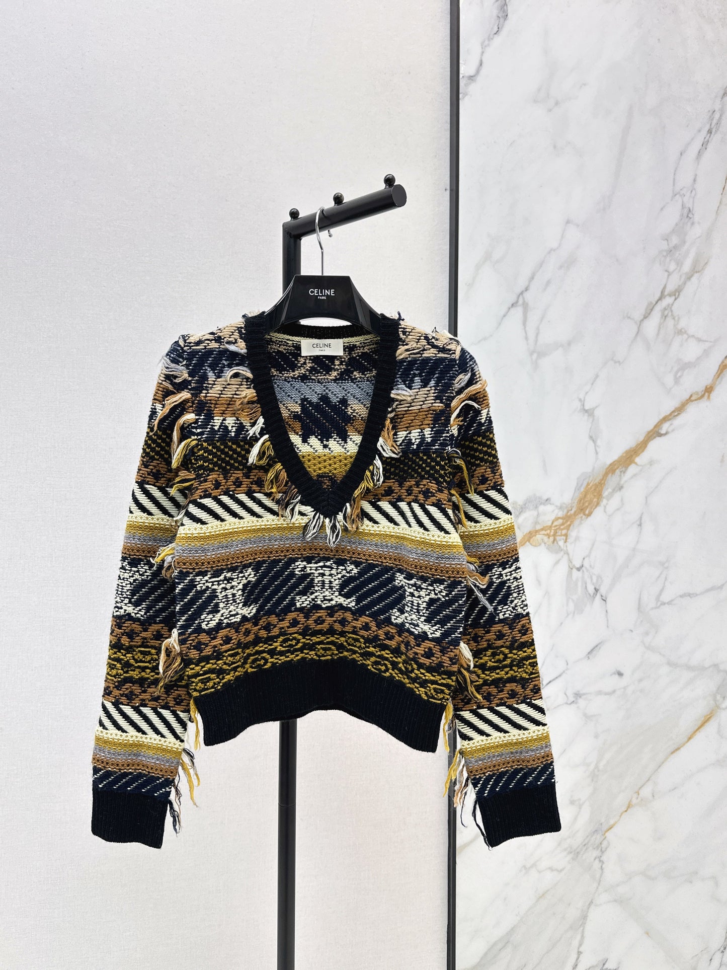 26SS NEUER Strickpullover mit Quasten