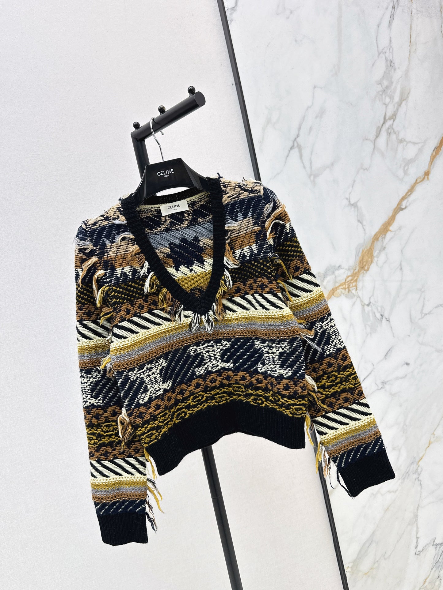 26SS NEUER Strickpullover mit Quasten