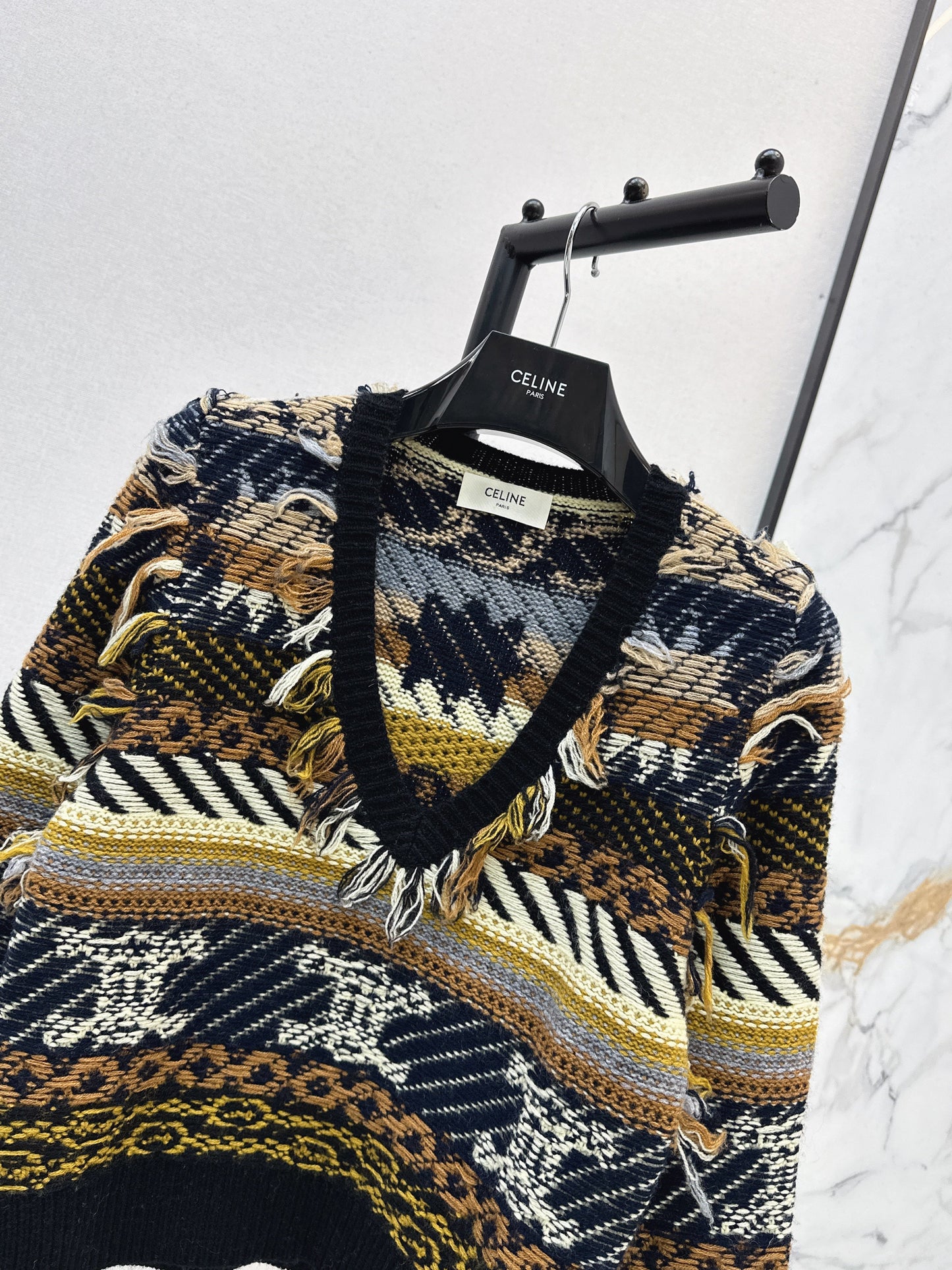 26SS NEUER Strickpullover mit Quasten