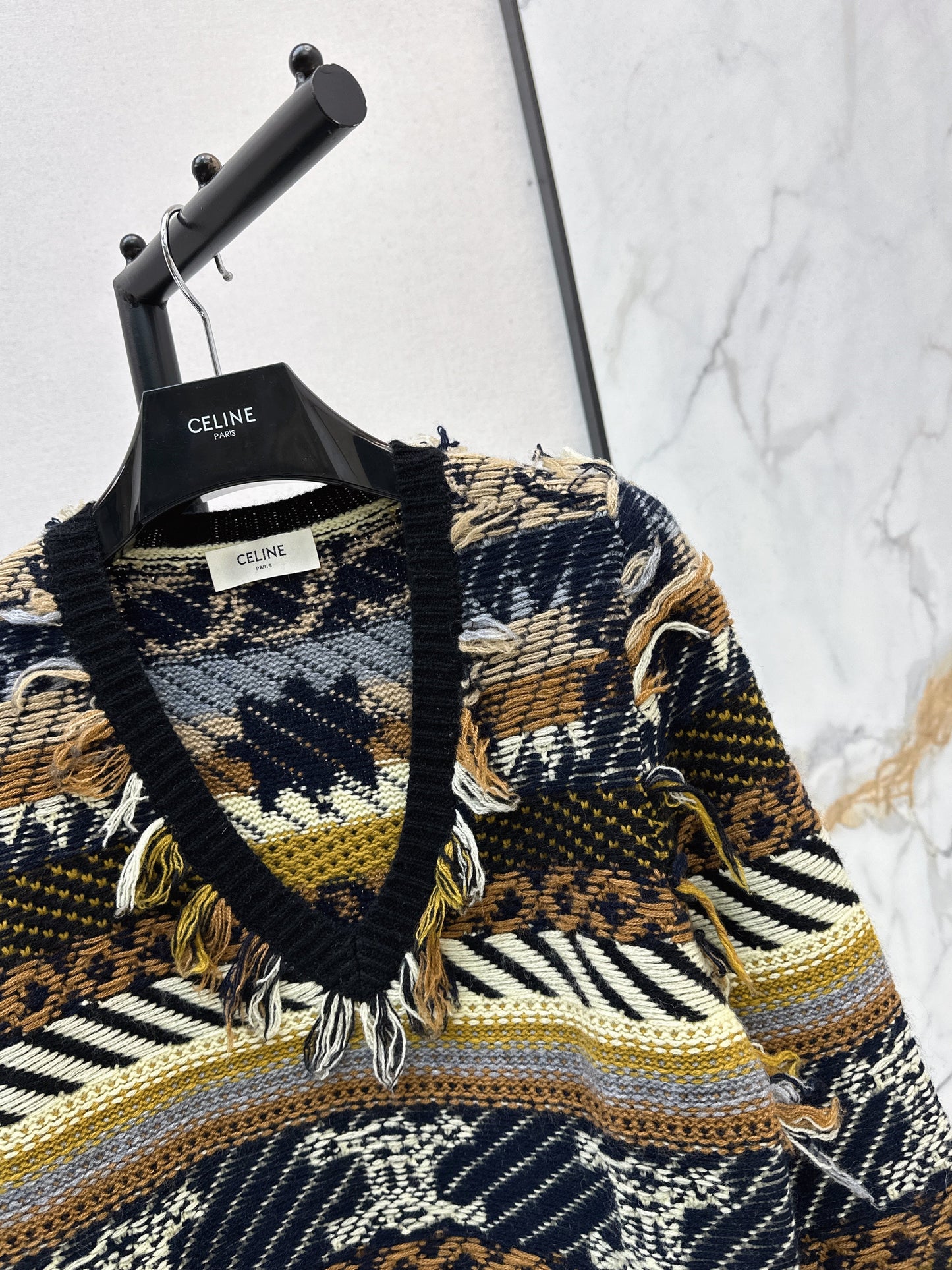 26SS NEUER Strickpullover mit Quasten
