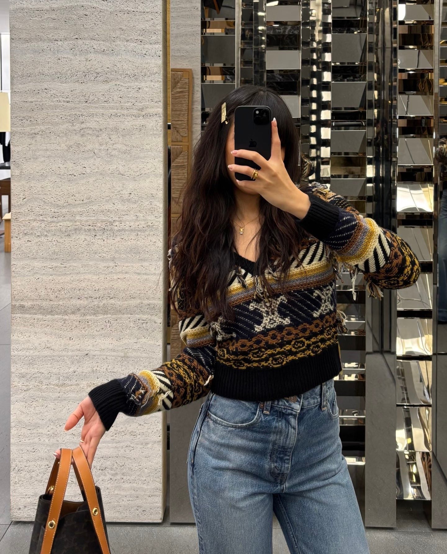 26SS NEUER Strickpullover mit Quasten