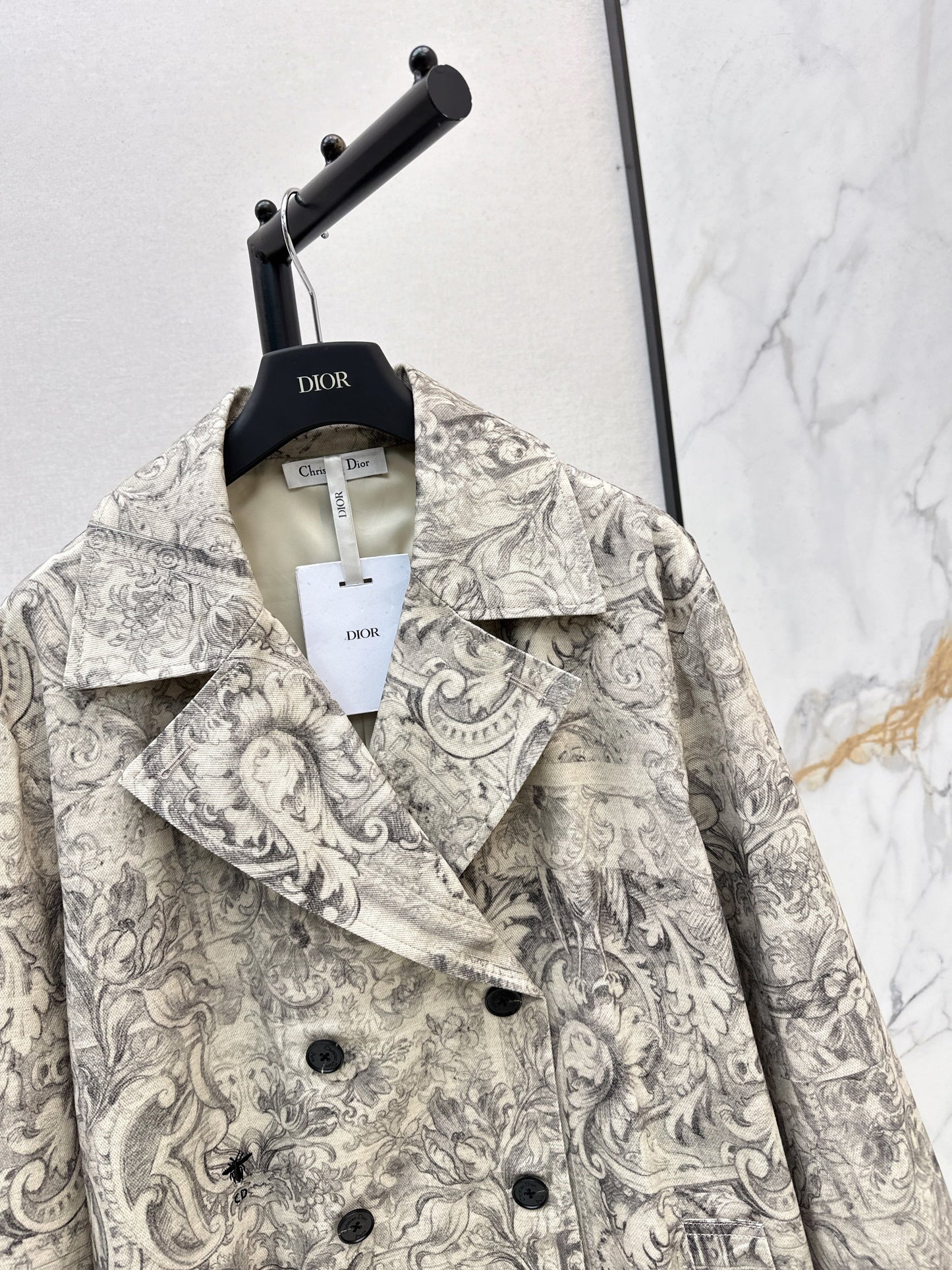 26SS NEUE bedruckte Jeans-Übergangsmäntel