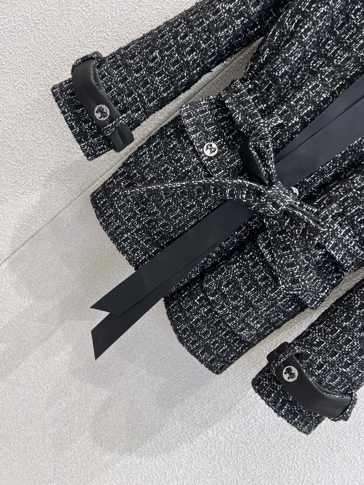 🔥HEISS🔥AAA🔥26SS NEU Stehkragen-Tweedjacke mit Bandverzierung