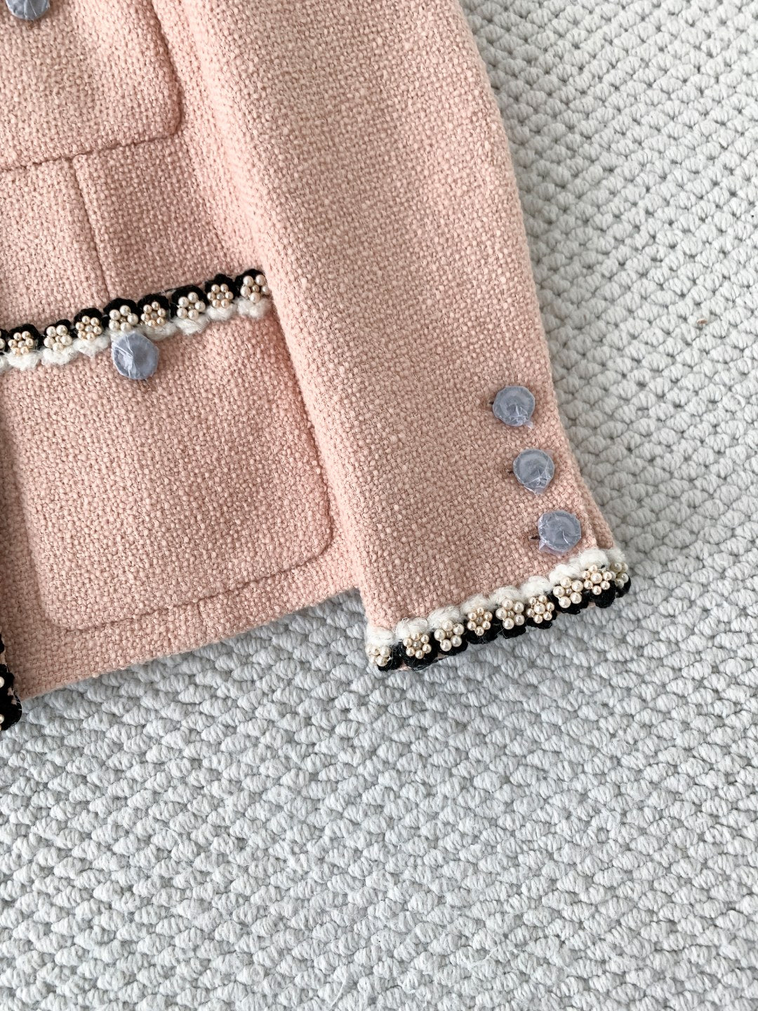 🔥HEISS🔥AAA🔥26SS NEU rosa Coco Girls High-End Perlenjacke