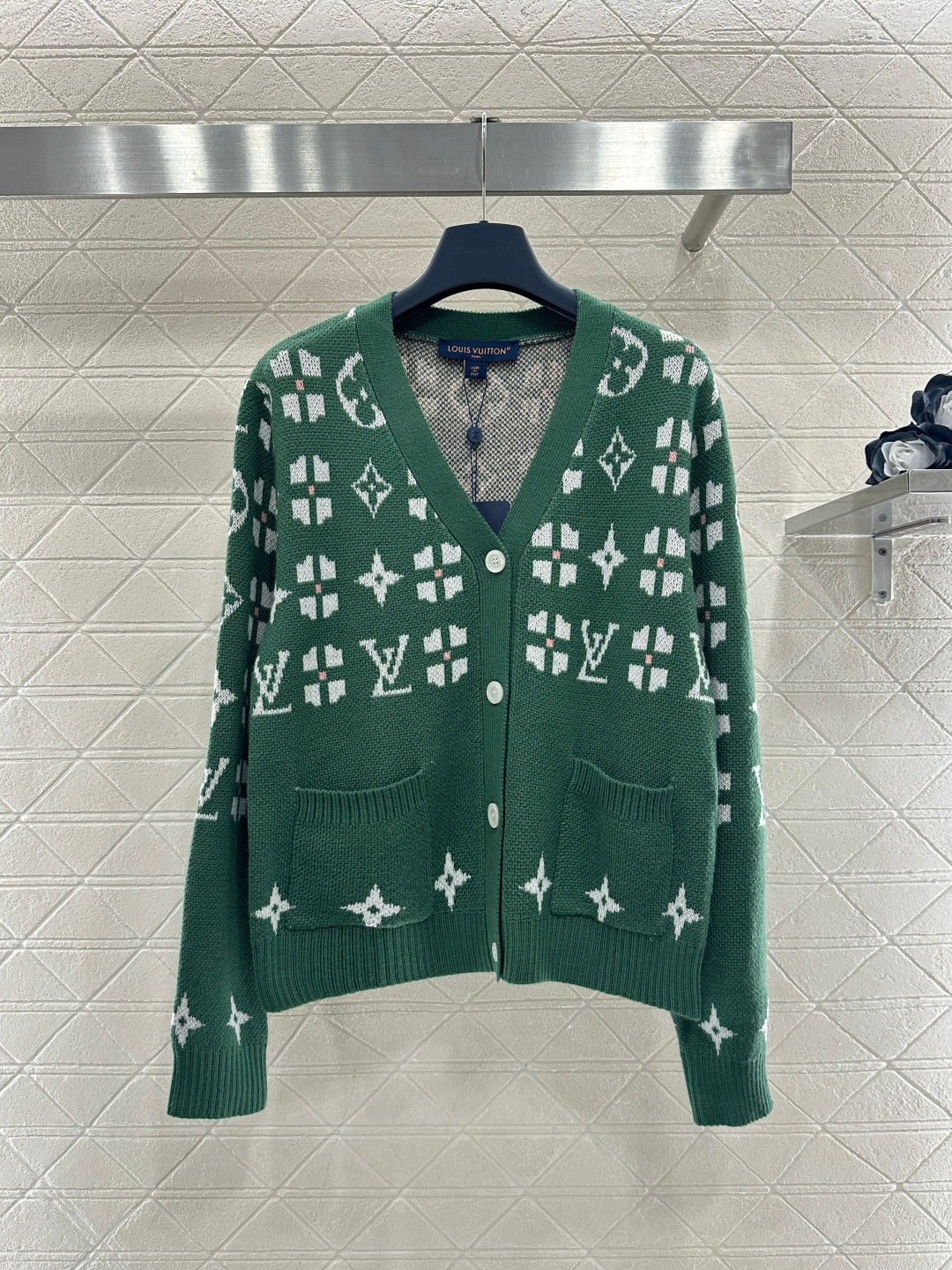 26SS NEUE Jacquard-Strickjacke
