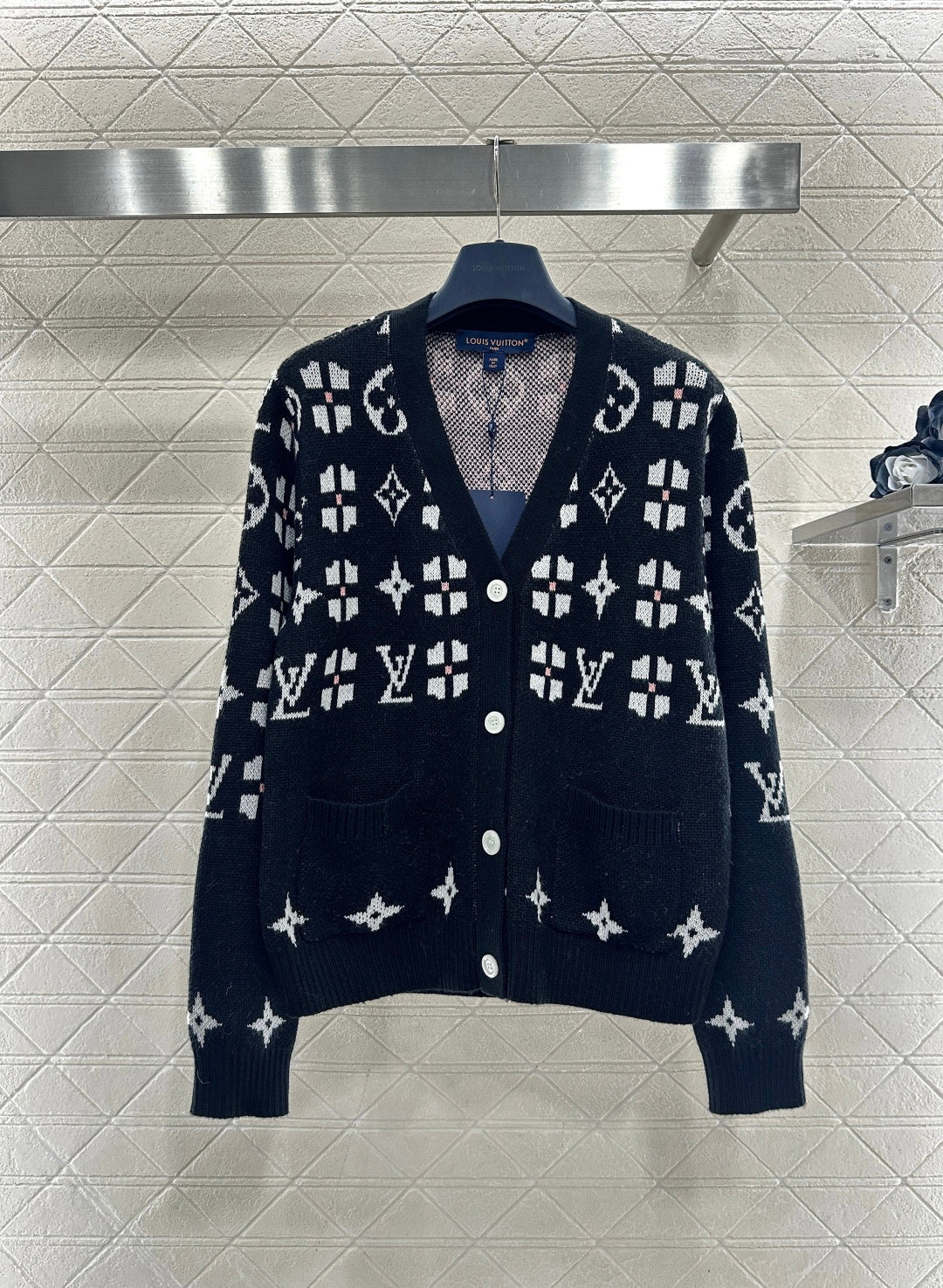 26SS NEUE Jacquard-Strickjacke