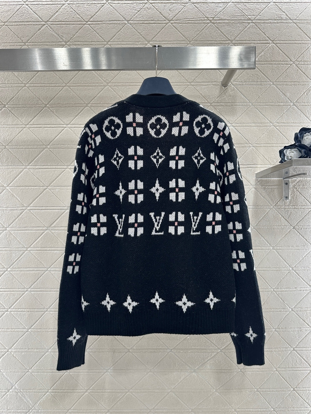 26SS NEUE Jacquard-Strickjacke