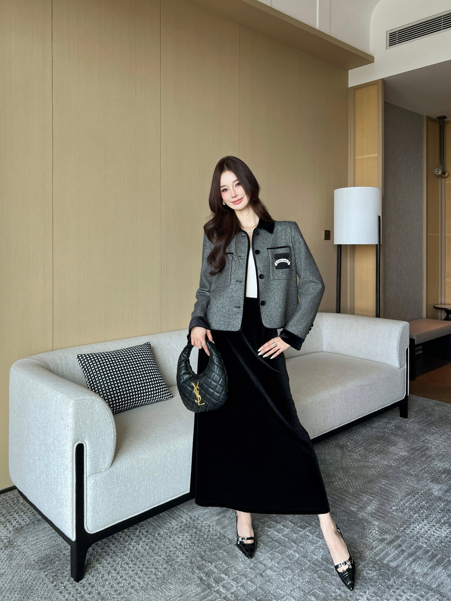 26SS NEUE Vertragssamtjacke