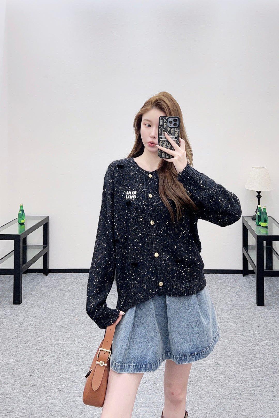26SS NEUER 3D-Schleifen-Cardigan