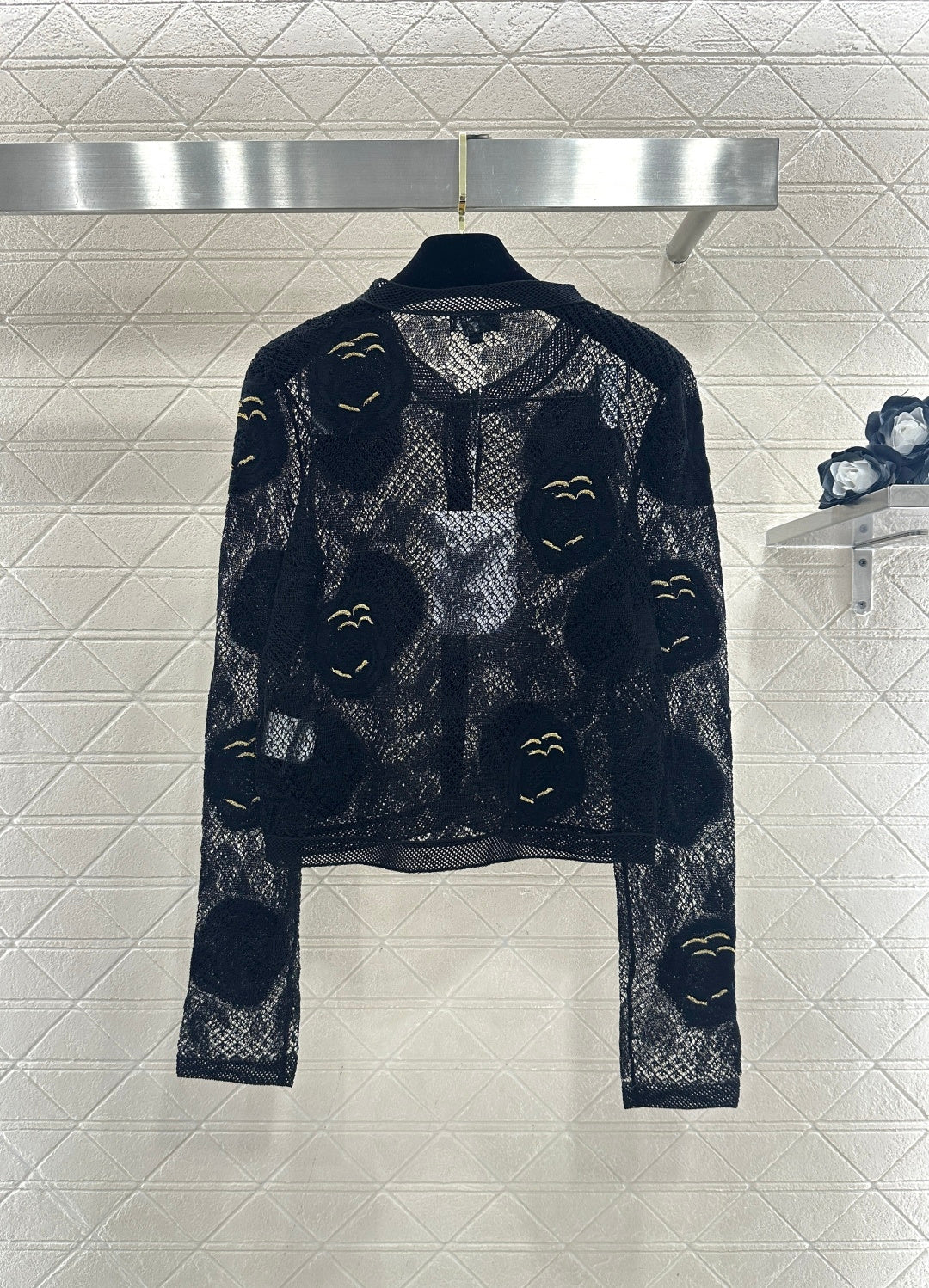 26SS NEUER Cardigan mit 3D-Blumenstickerei