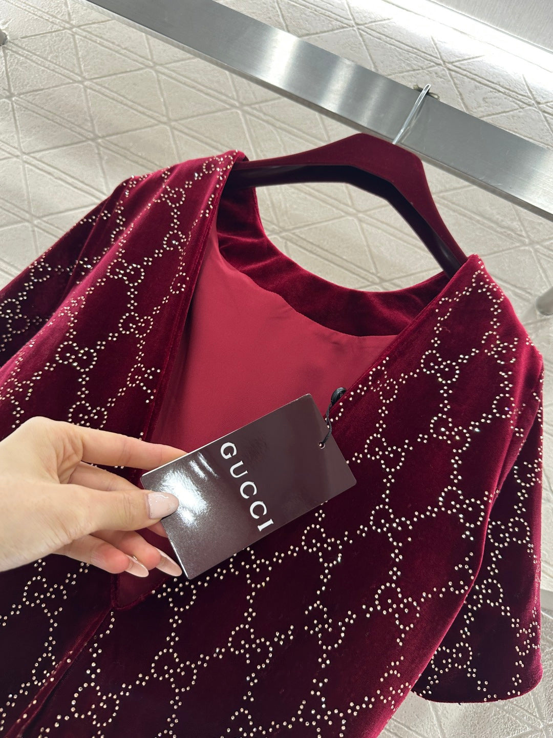 26SS NEUES Strasskleid