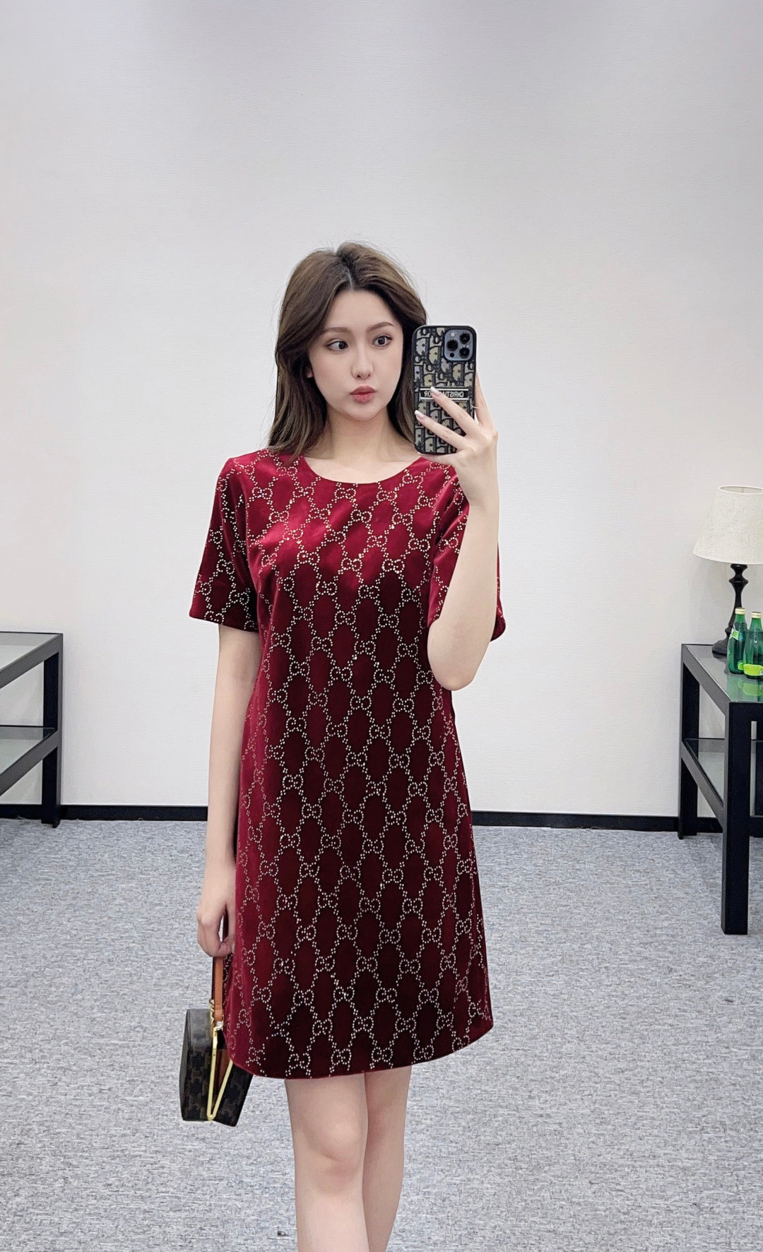 26SS NEUES Strasskleid