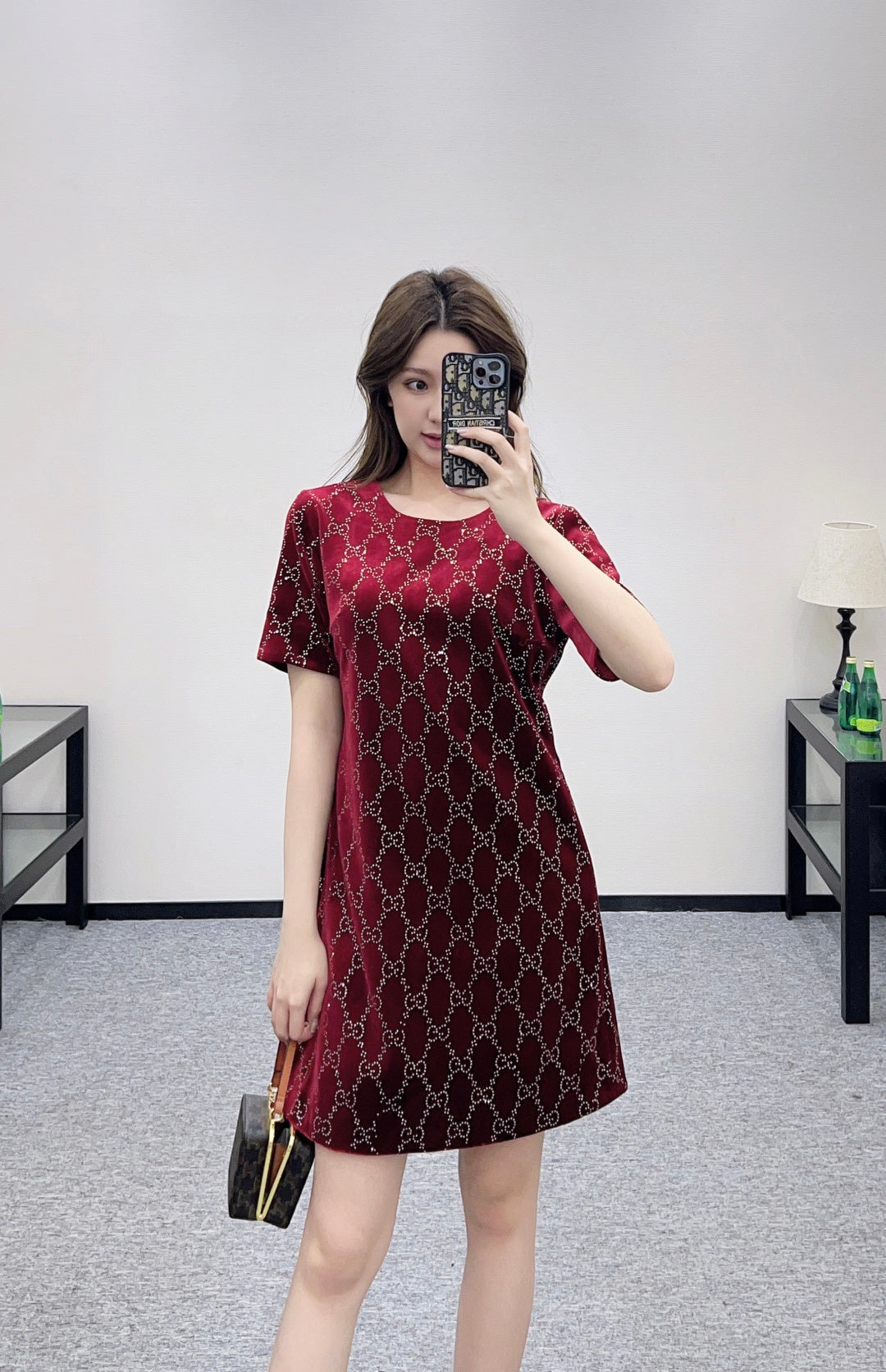 26SS NEUES Strasskleid