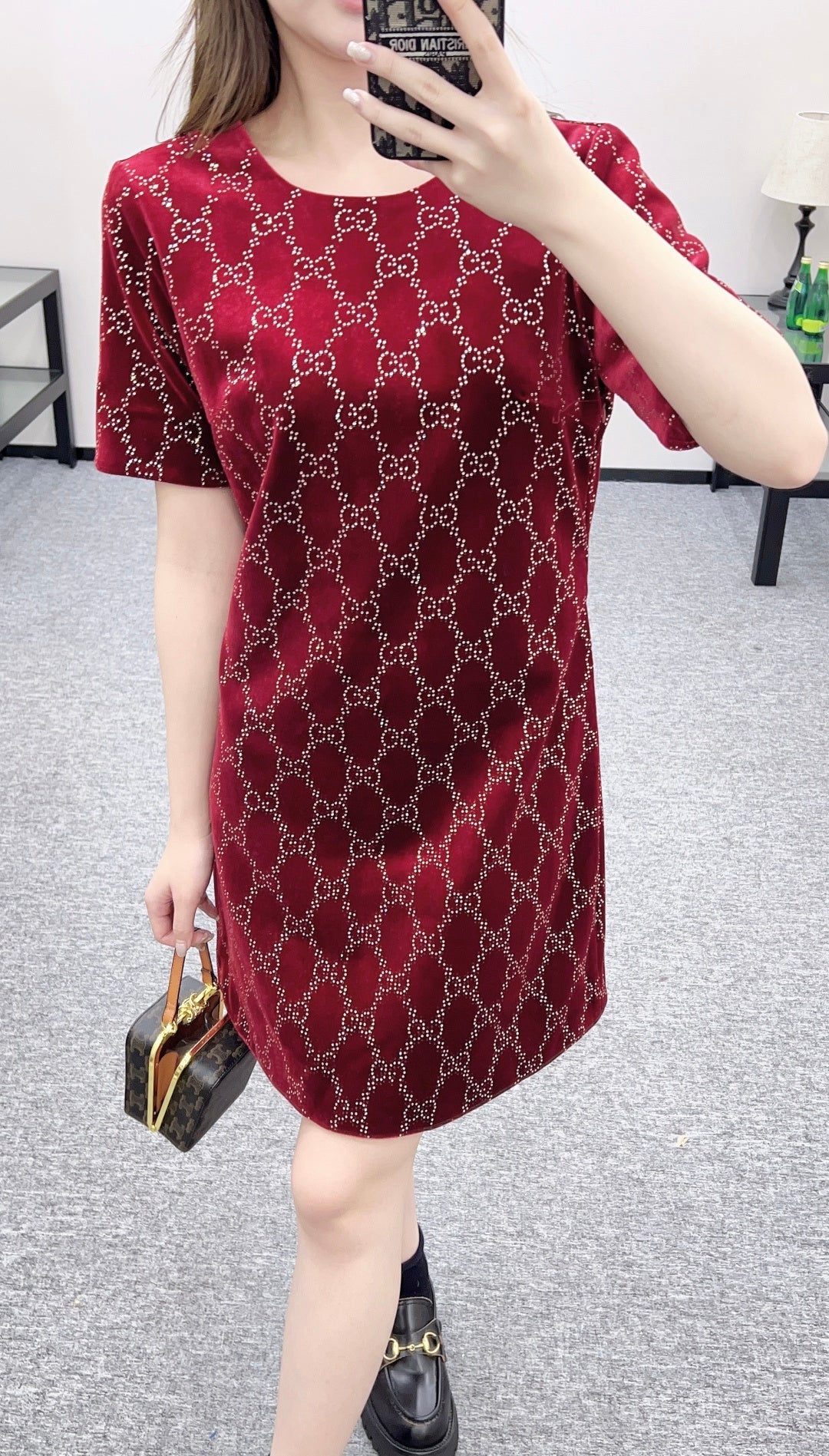 26SS NEUES Strasskleid